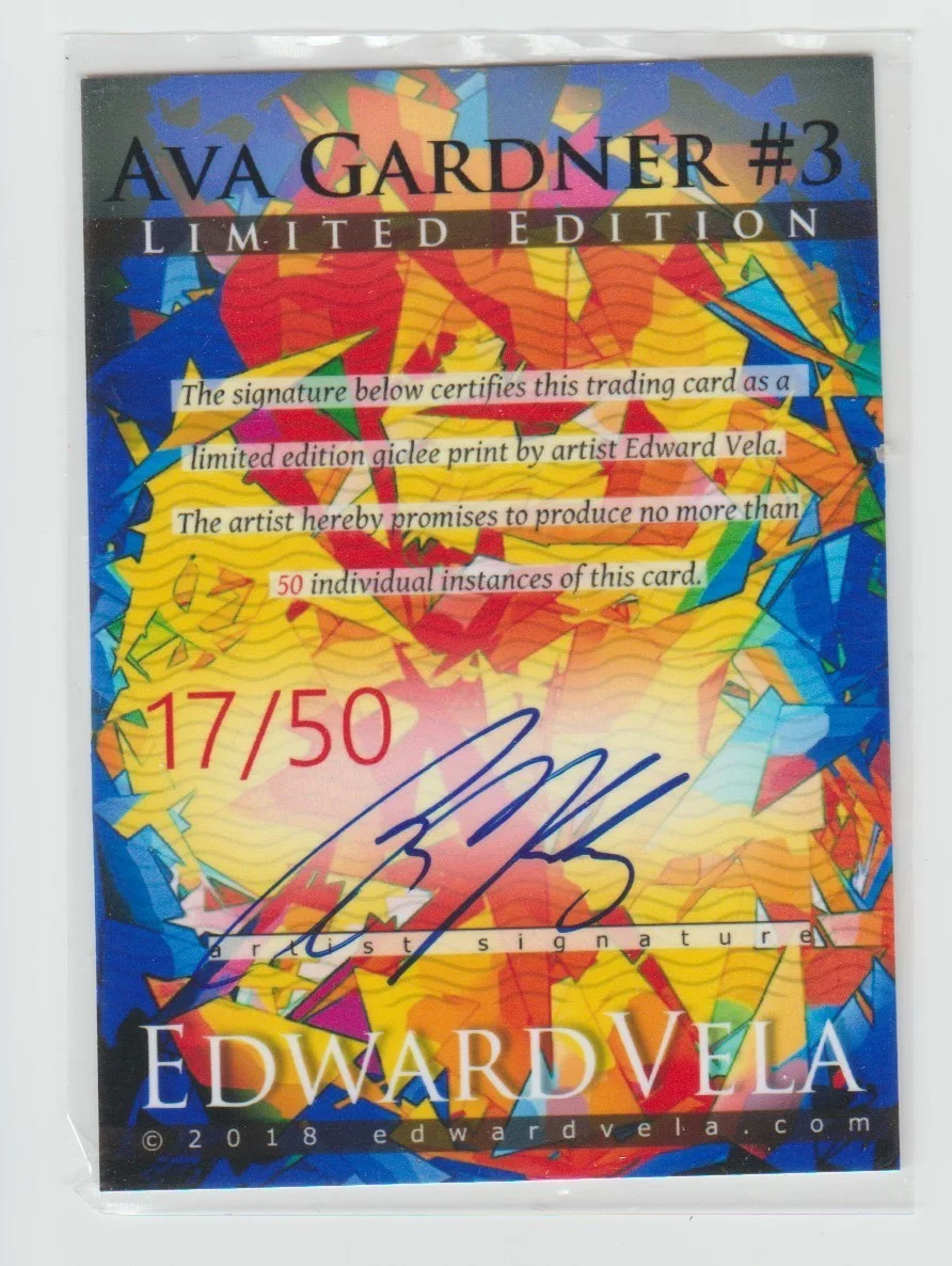 Ava Gardner Signed Edward Vela Sketch Card #3 Rare #17/50 Movie Star, изображение 2
