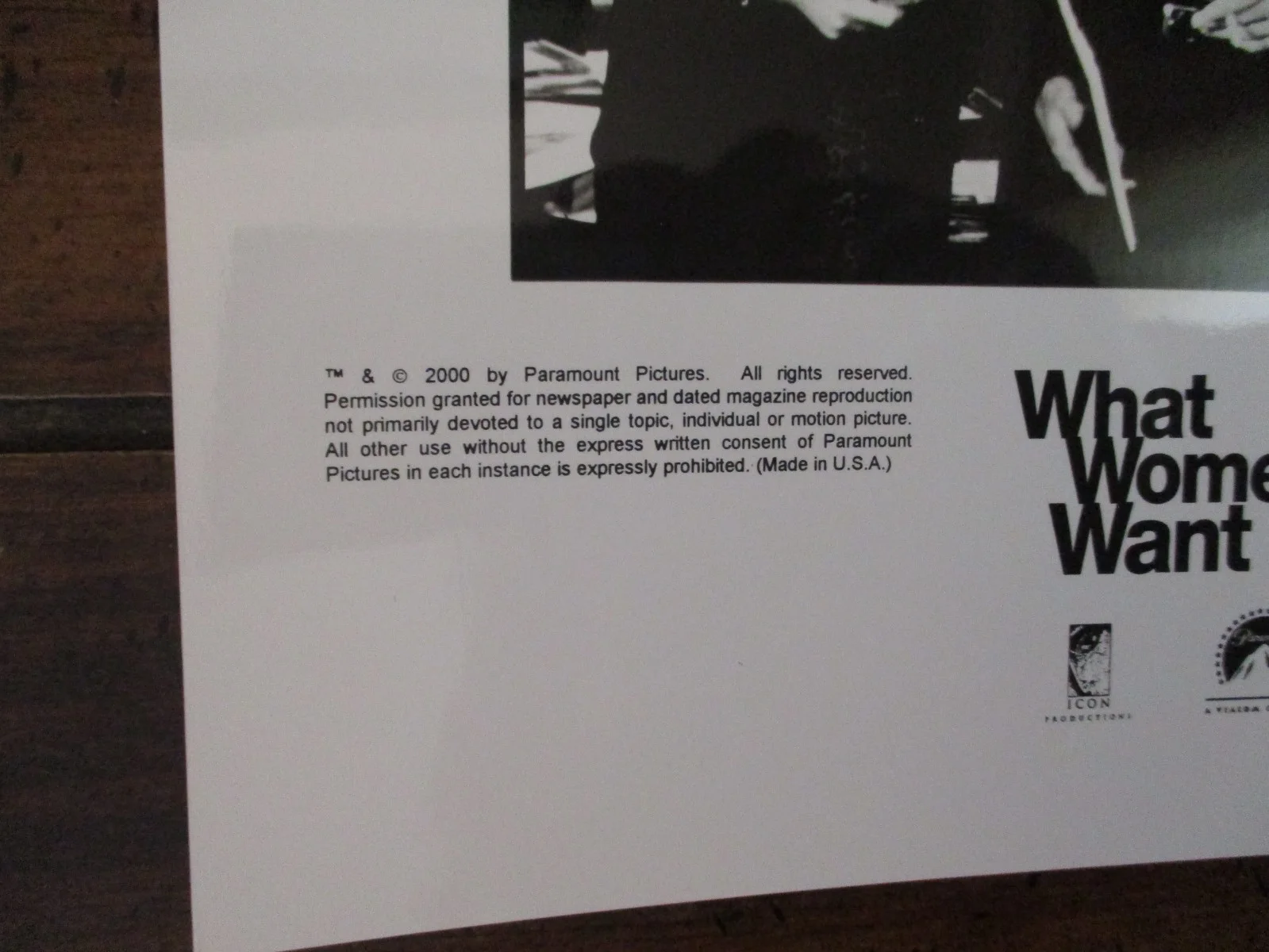 Delta Burke/Valerie Perrine/Mel Gibson(WHAT WOMEN WANT)2000 8 x 10 B & W Photo, изображение 4