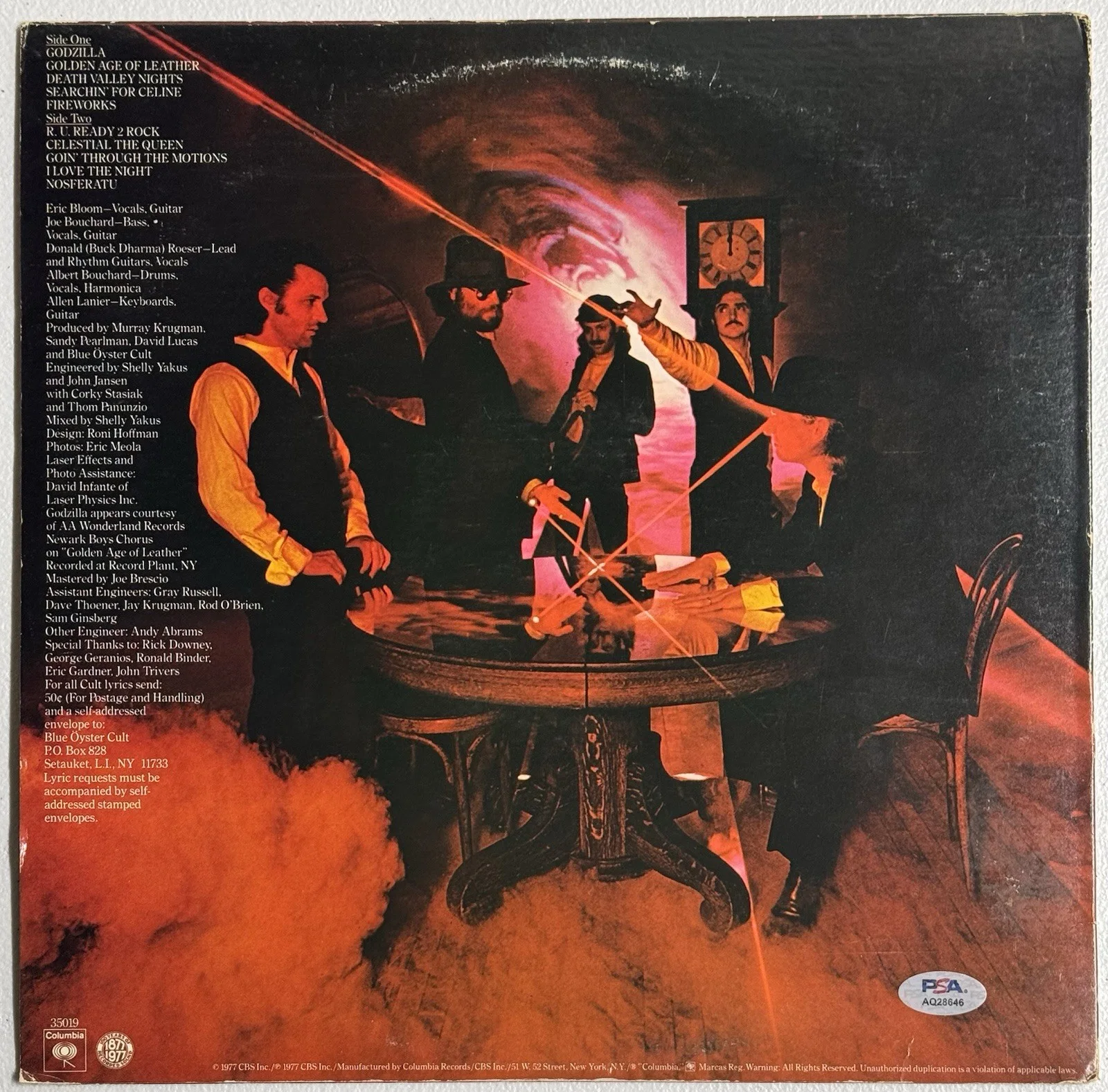 Blue Oyster Cult Signed Spectres Vinyl Album Buck & Eric PSA/DNA COA, изображение 2