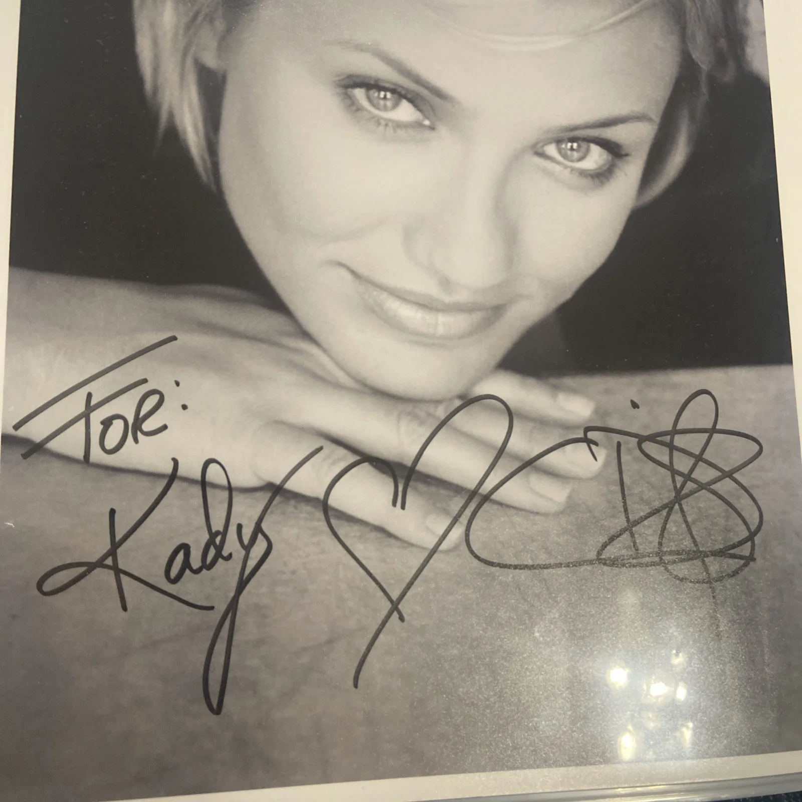 Cameron Diaz — 🎬Cameron Diaz Actress Autographed B&W 8x10 Photo "Kady” - something about Mary, image 2