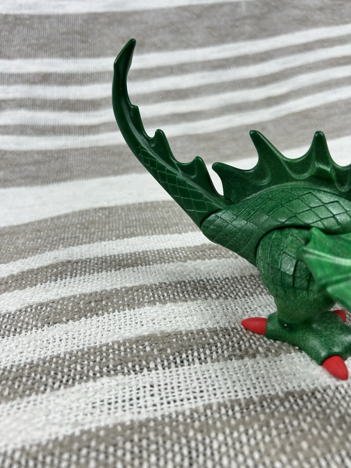 Playmobil Green DRAGON Figure Fire Breathing 3840 Castle Set 1995, изображение 5