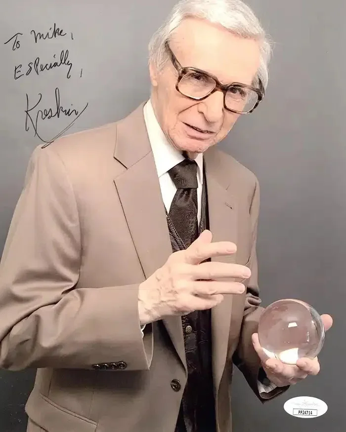 Amazing Kreskin — Amazing Kreskin signed 8x10 Photo Mentalist TO MIKE JSA Authentication