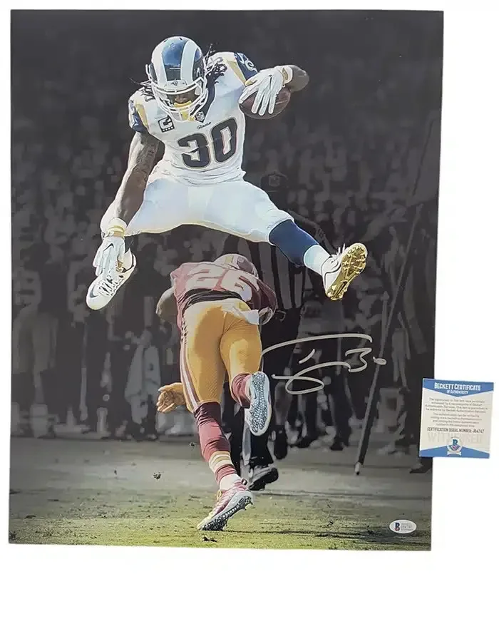 Todd Gurley — Todd Gurley signed 16x20 Photo Los Angeles Rams Football Beckett Authentication, изображение 2