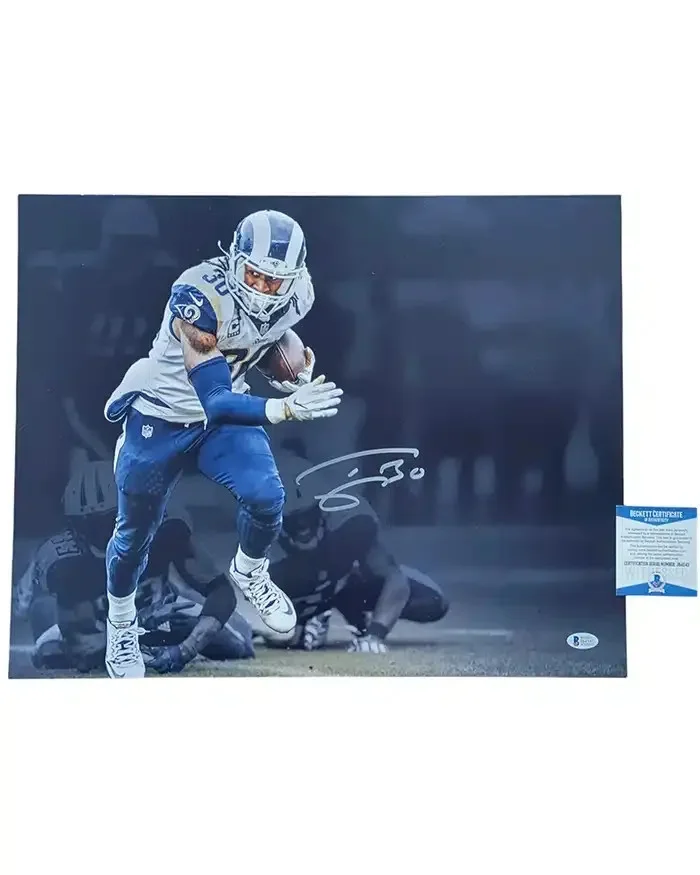 Todd Gurley — Todd Gurley signed 16x20 Photo Los Angeles Rams Football Beckett Authentication, изображение 2