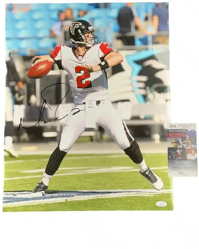 Matt Ryan — Matt Ryan signed 16x20 Metallic Photo Atlanta Falcons JSA Authentication