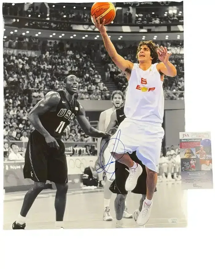 Ricky Rubio — Ricky Rubio signed 16x20 Metallic Photo Spain Basketball JSA Authentication, изображение 2