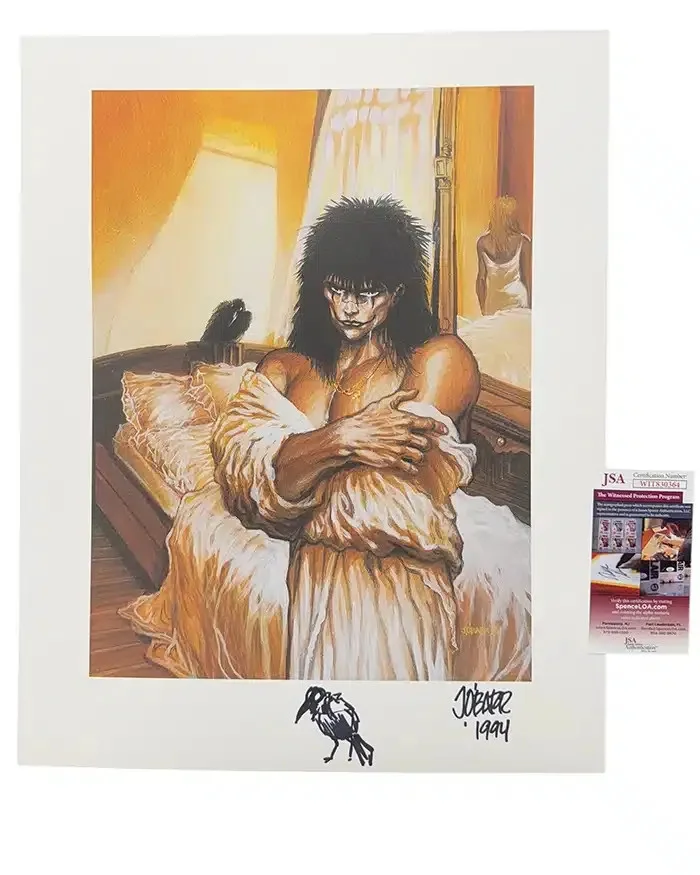 James O'Barr — James O'Barr signed & sketched 16x20 Art Print Eric Draven JSA Authentication