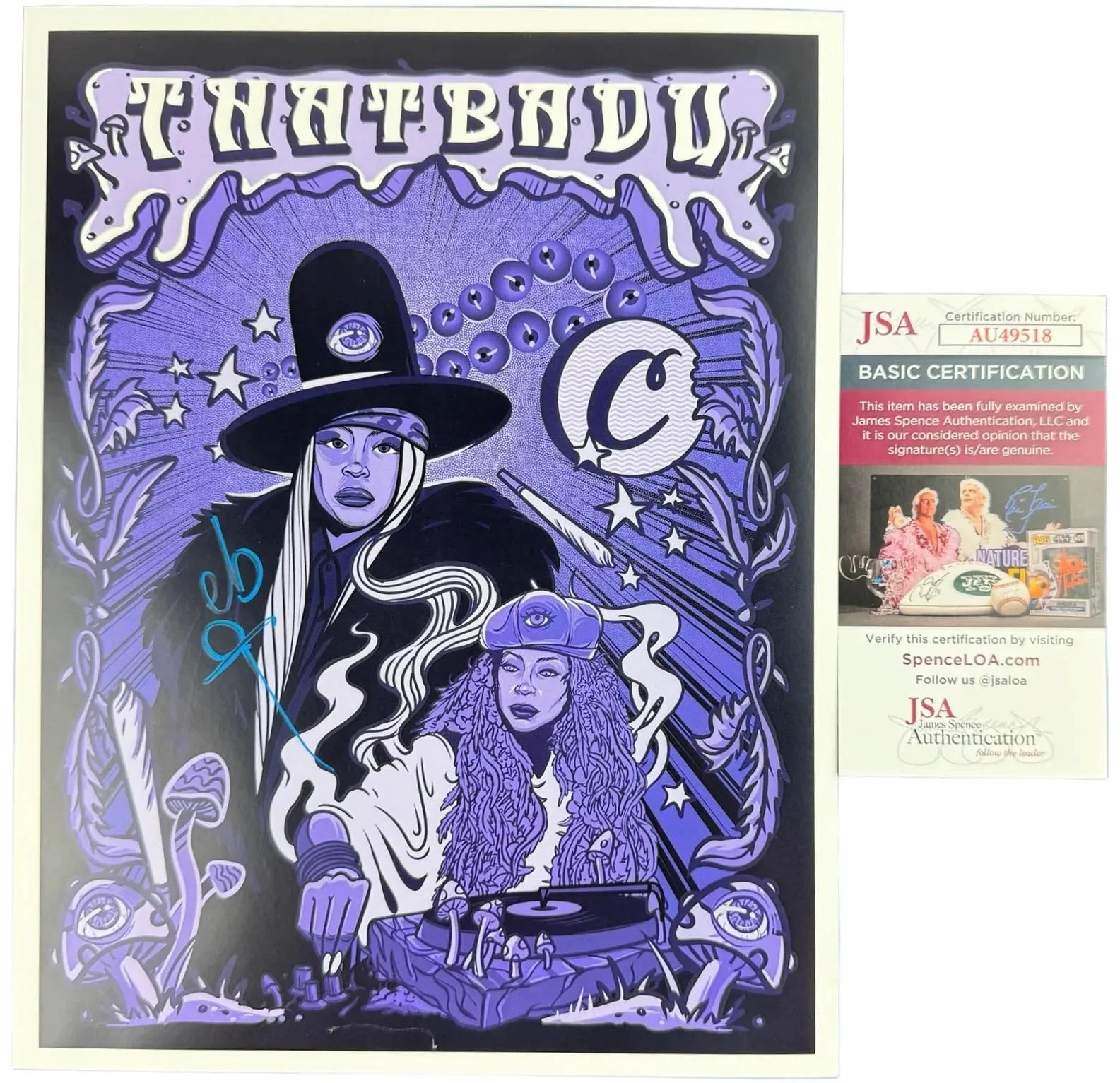 Erykah Badu — Erykah Badu signed 8.5x11 Promo Poster That Badu JSA Authentication, image 4