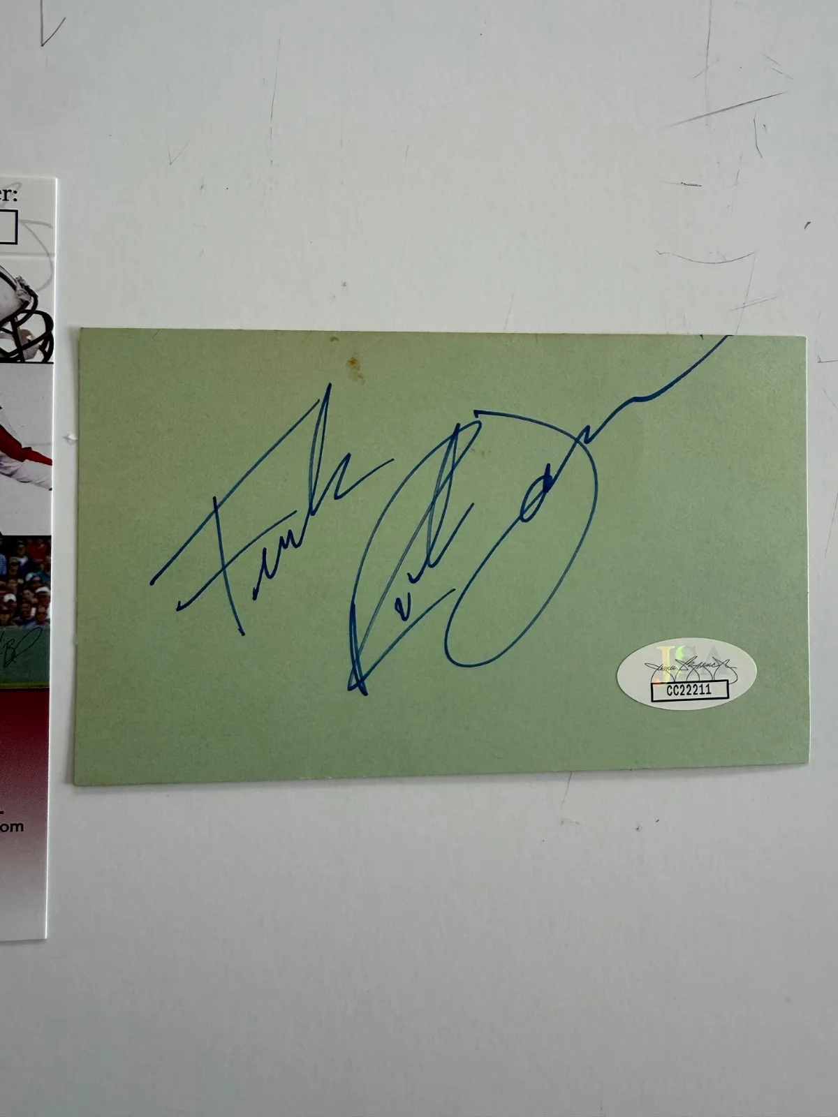 Autographed Rick James Index Card, image 3