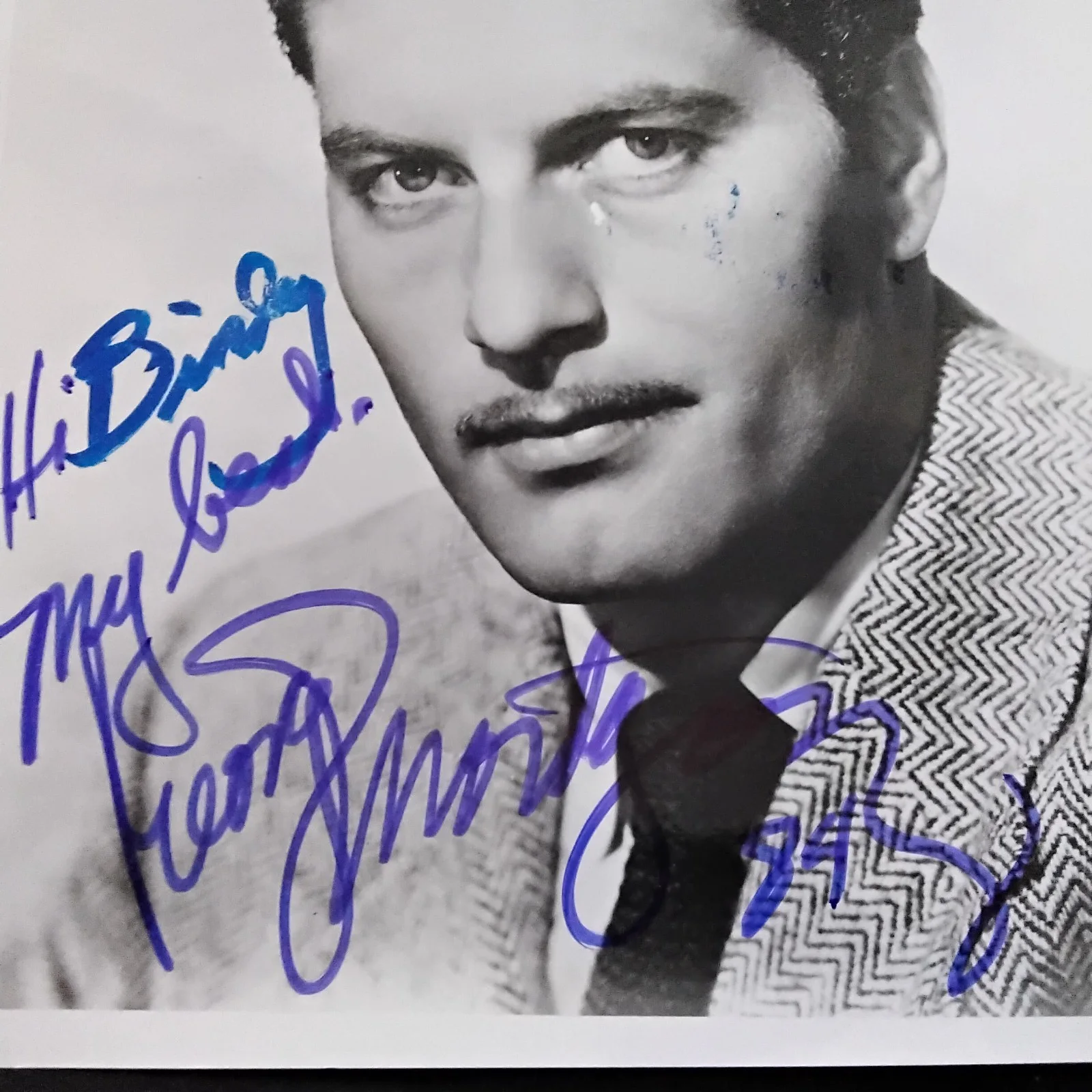 George Montgomery SIGNED Photo 40s Film Actor Westerns China Girl Davy Crockett, изображение 4