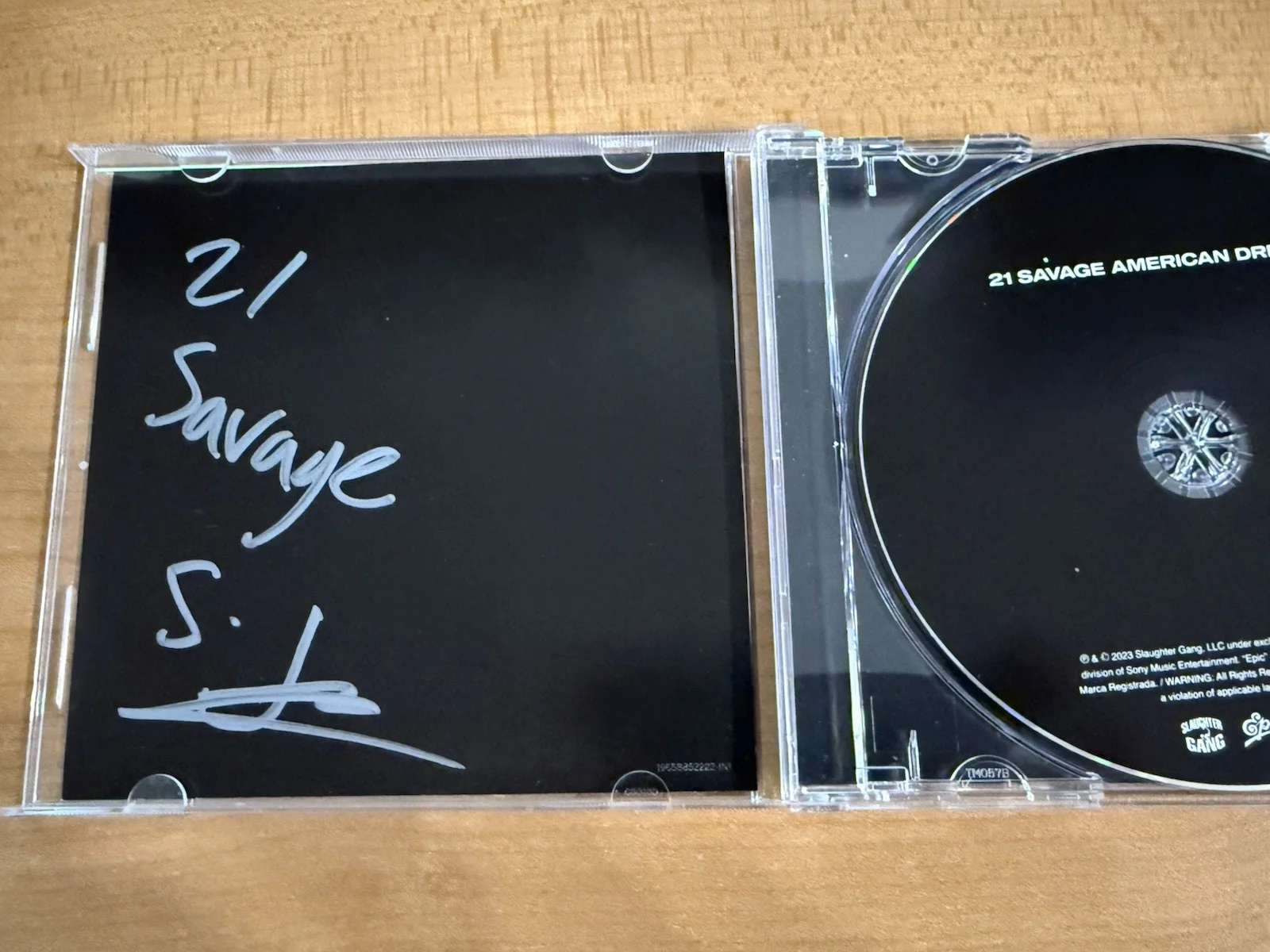 21 Savage: American Dream exclusive cd with signed insert AUTOGRAPHED, image 2