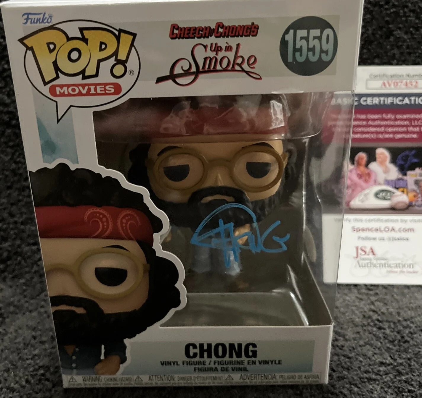 Tommy Chong — Tommy Chong SIGNED Up In Smoke Vinyl Funko Pop Movies #1559 JSA COA, изображение 2