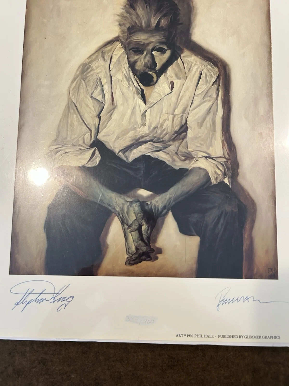 Phil Hale, Stephen King — Insomnia SIGNED!!! Stephen King & Phil Hale (Autograph) 12x18 Art Print JSA COA, изображение 3