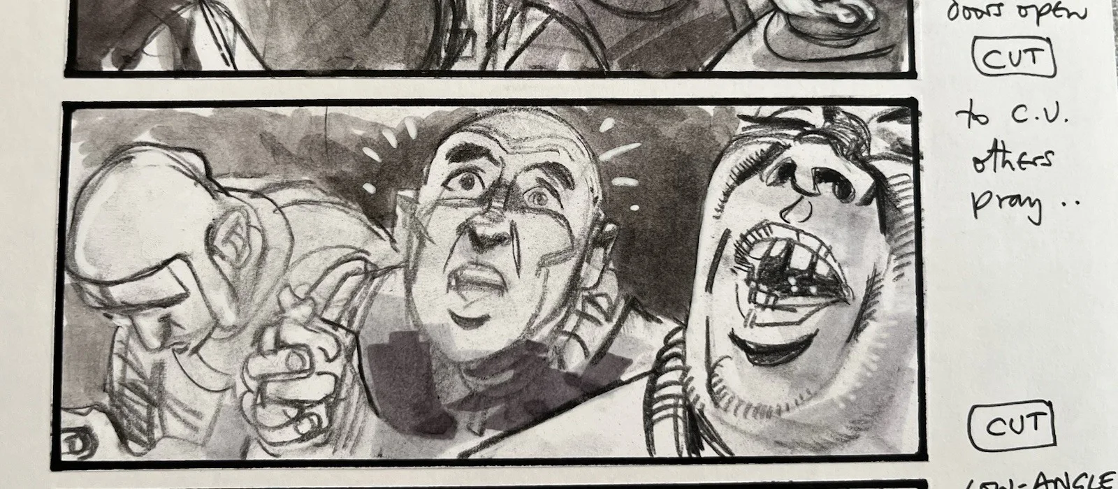 Alien 3 hand-drawn Martin Asbury storyboard, original not a print, Library scene, изображение 3