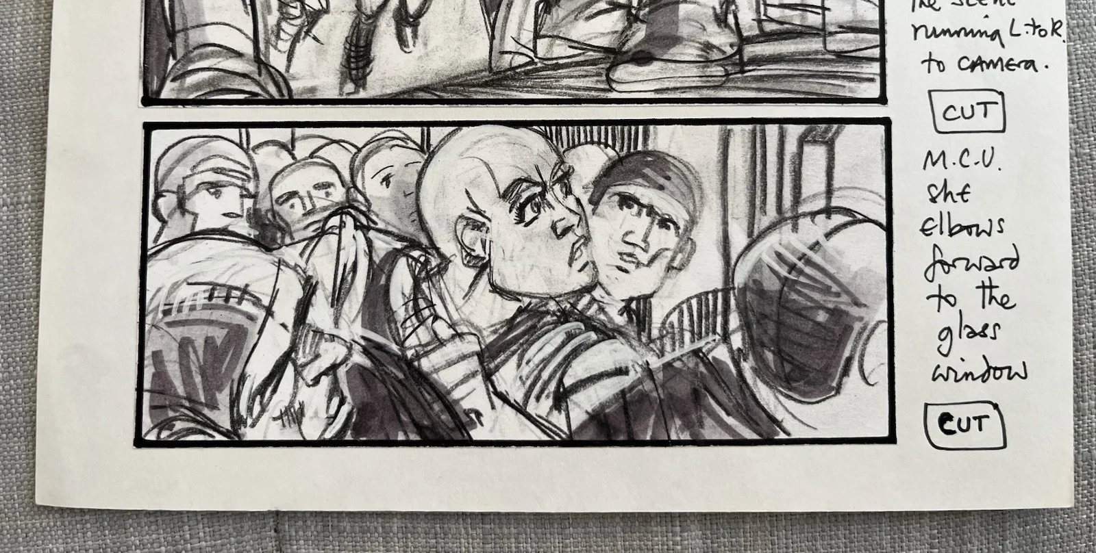 Alien 3 hand-drawn Martin Asbury storyboard, original not a print, Library scene, изображение 5