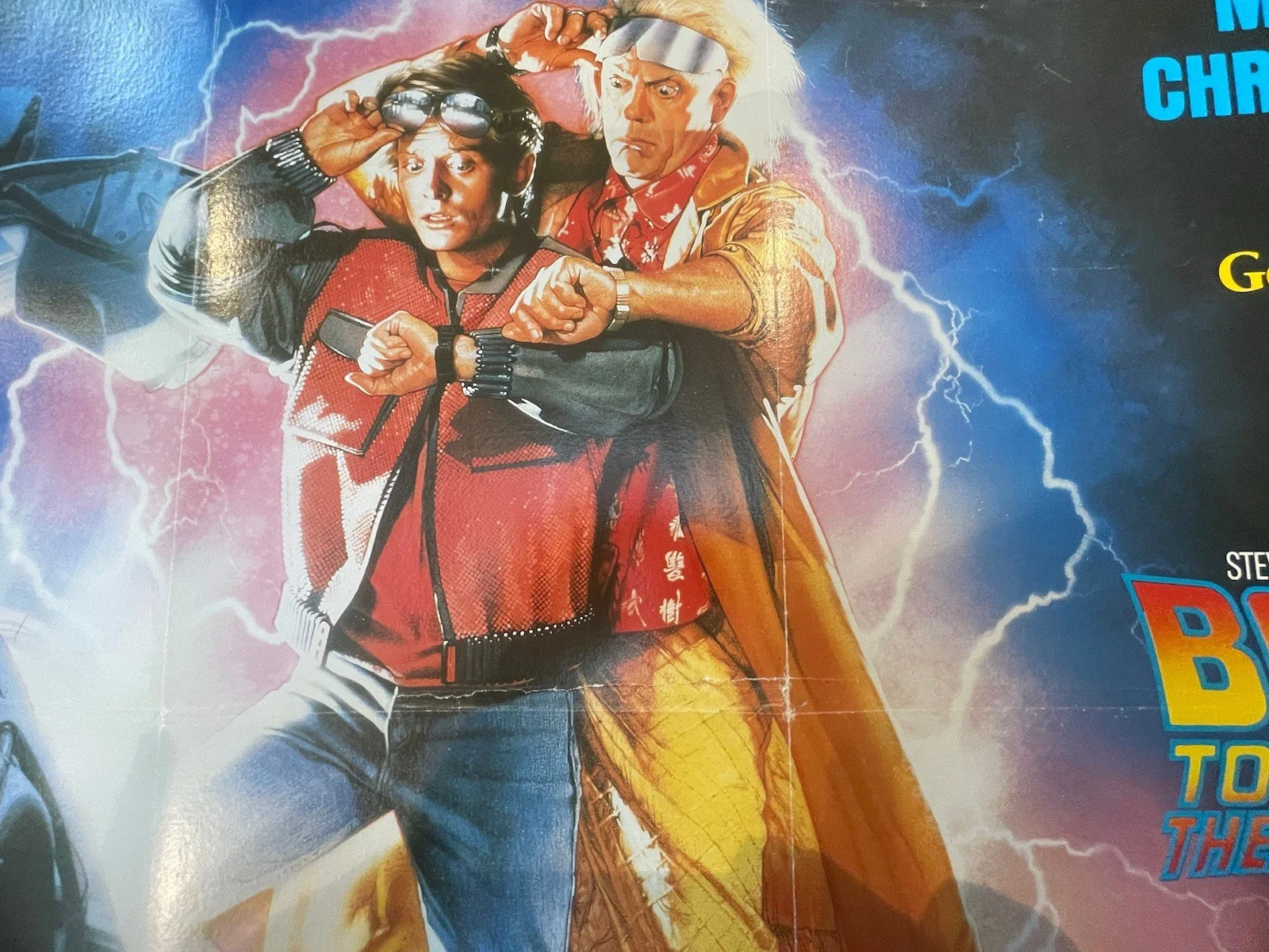 Back To The Future 2 Original Quad Poster On Linen 40x30 Rare, изображение 2