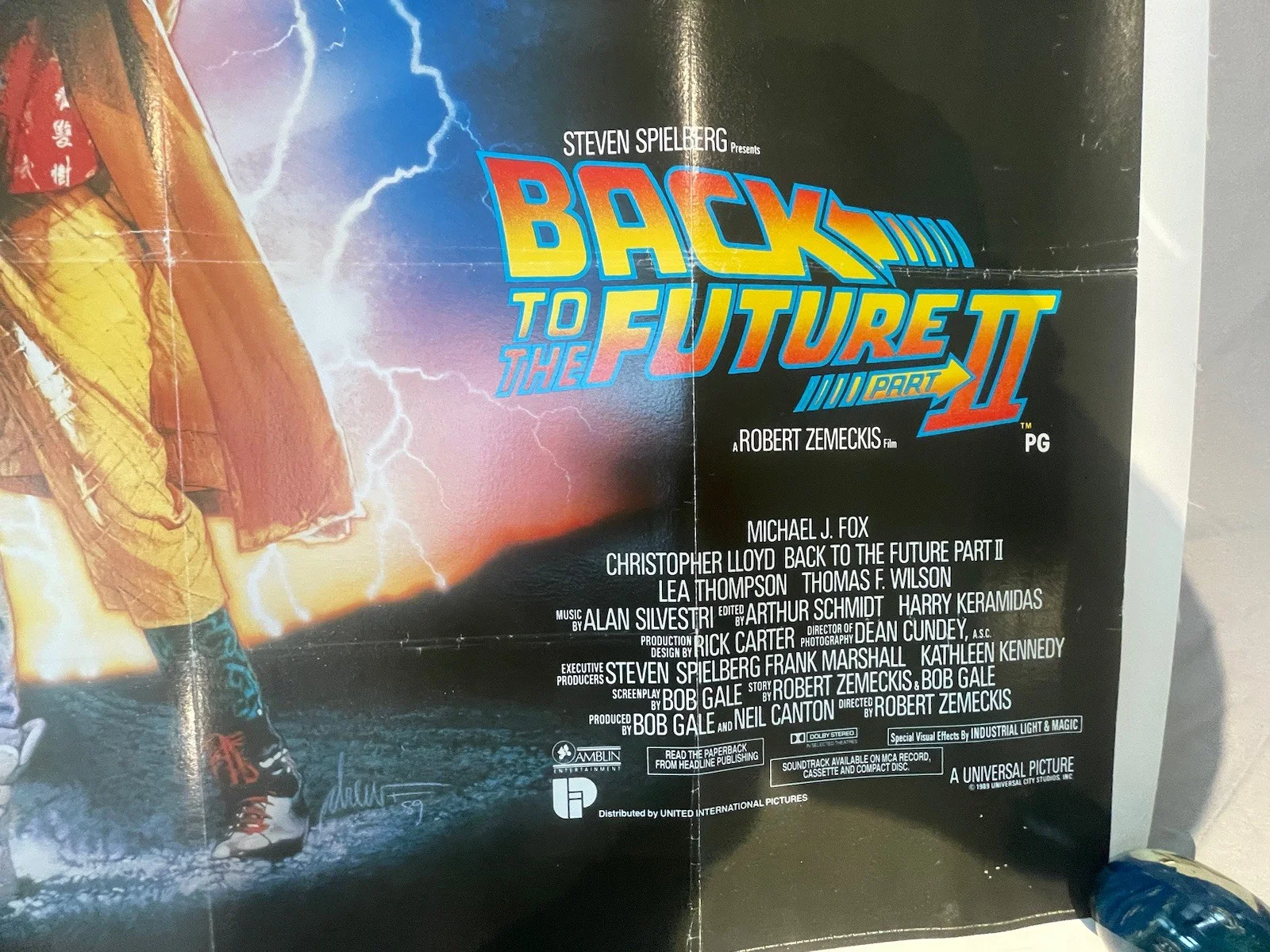 Back To The Future 2 Original Quad Poster On Linen 40x30 Rare, изображение 3