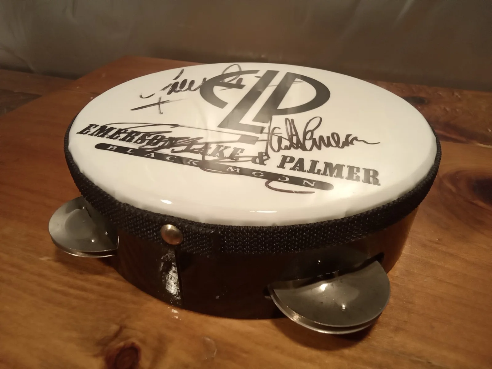 ELP EMERSON, LAKE, & PALMER Autographed Signed Tambourine, image 3