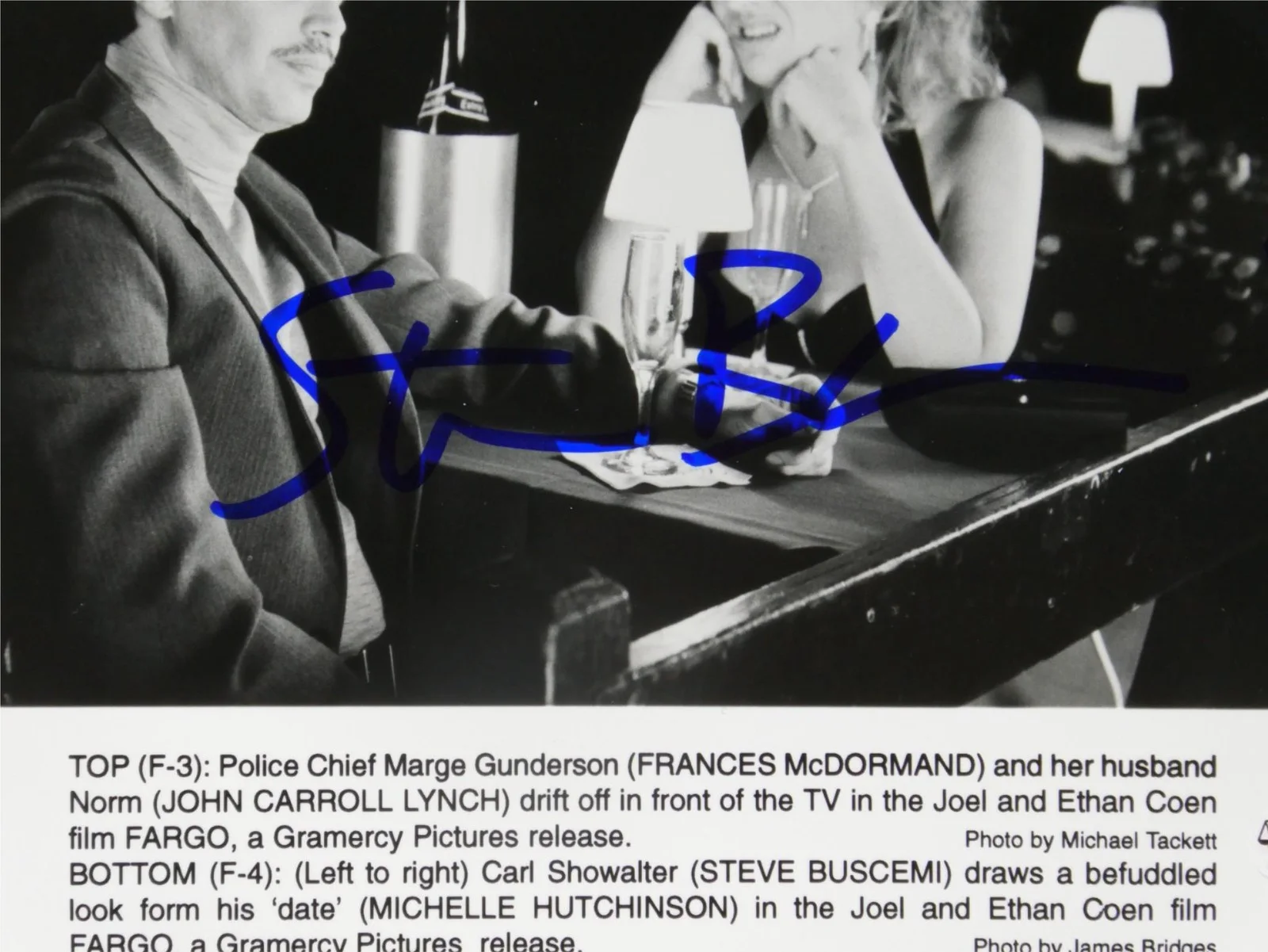 Frances McDormand — Frances McDormand Steve Buscemi Signed 8x10 Promo Photo Fargo JSA COA, изображение 4