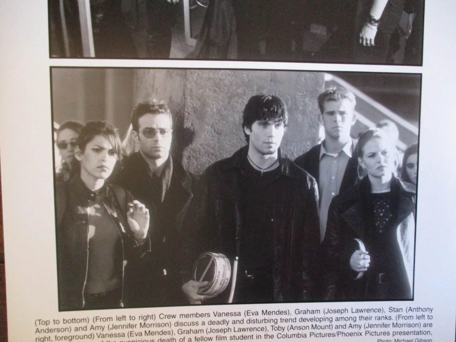 Jennifer Morrison/Anson Mount/Eva Mendes(URBAN LEGENDS:FINAL CUT)2000 B&W Photo, image 3