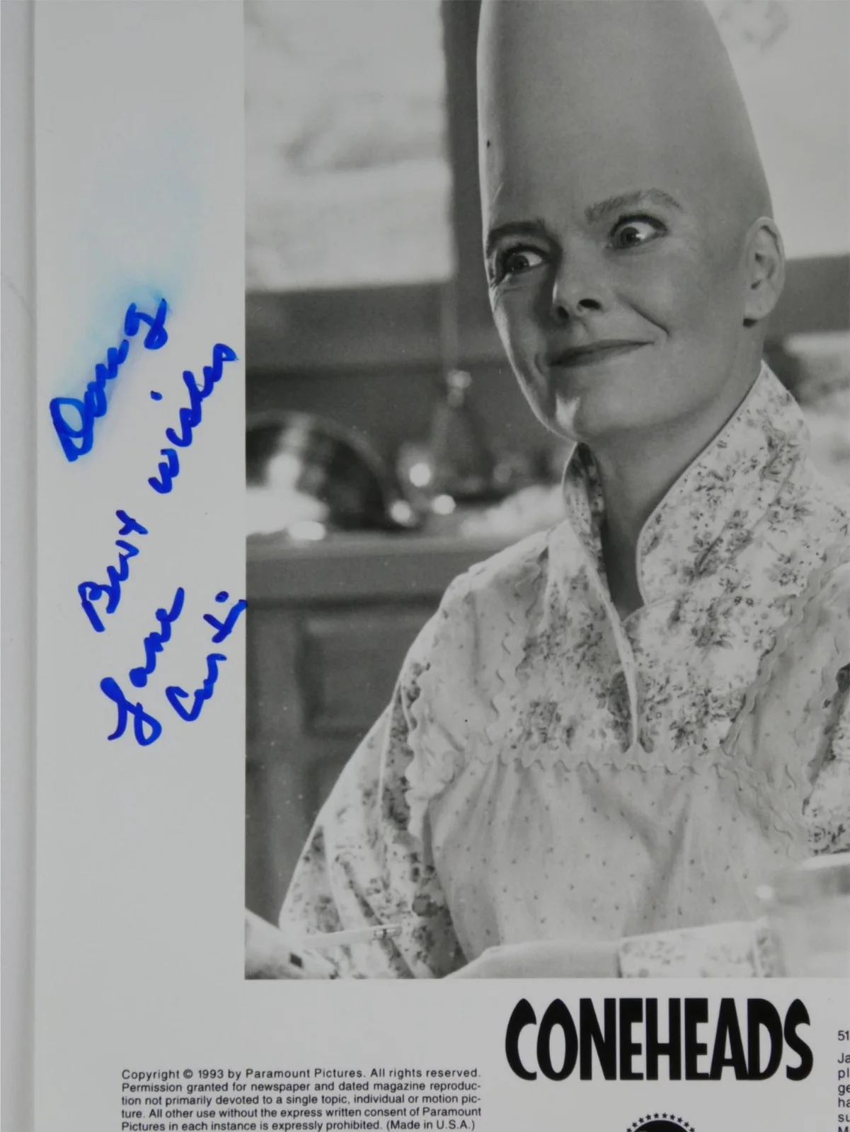 Jane Curtin — Jane Curtin Signed 8x10 Promo Photo Coneheads Personalized Doug JSA COA, изображение 3