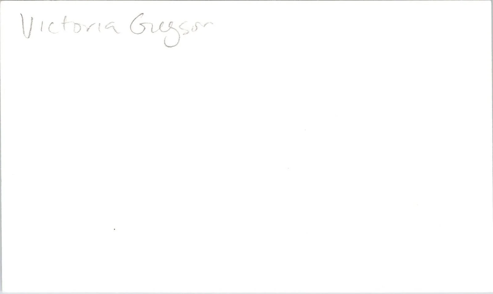Victoria Gregson — Victoria Gregson Signed 3x5 Index Card Mad City Autographed, image 2