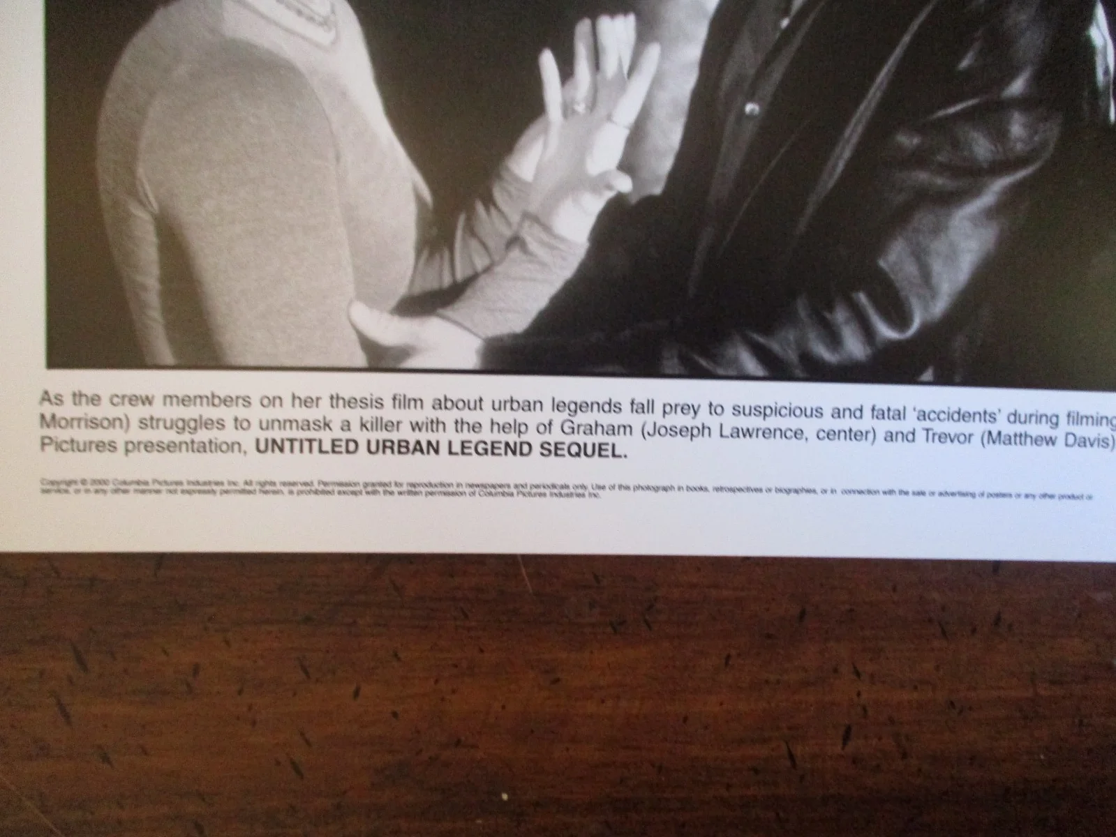 Jennifer Morrison/Joseph Lawrence/Matthew Davis(URBAN LEGENDS:FINAL CUT)2000 B&W, image 3