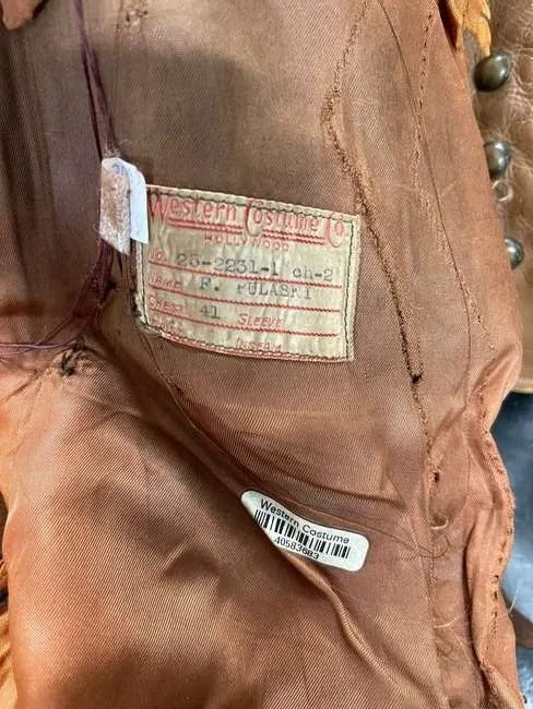 WESTERN COSTUME COMPANY OF JULIUS CEASAR FILM USED BODY LEATHER TUNIC, изображение 3