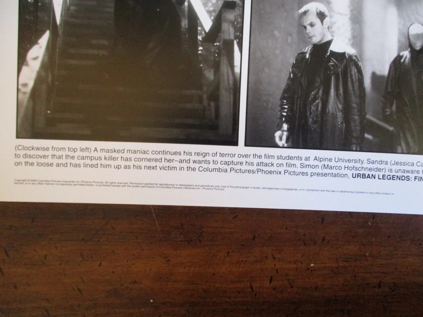 Jessica Cauffiel/Marco Hofschneider/(URBAN LEGENDS:FINAL CUT)2000 10x8 B&W Photo, image 3