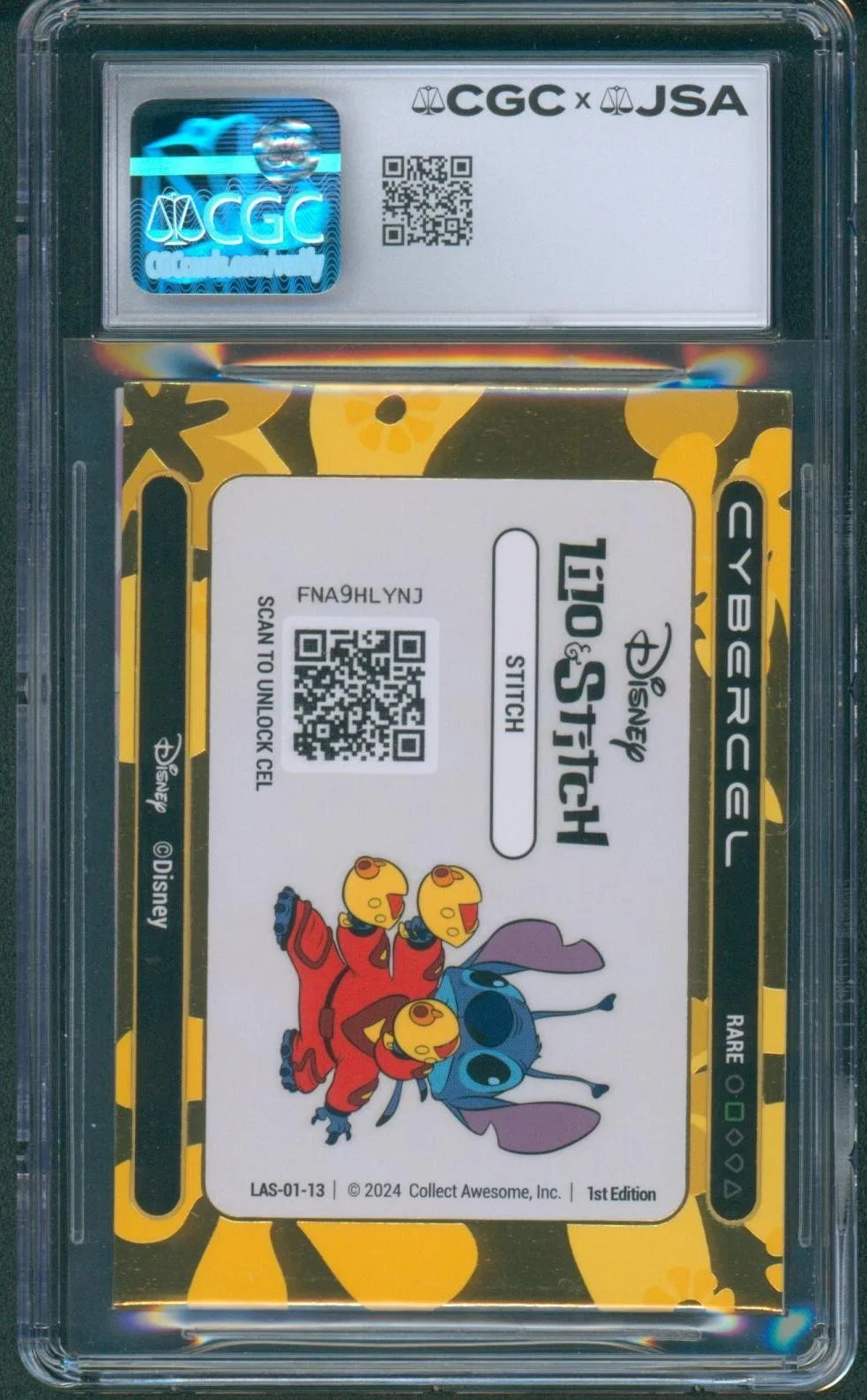 Chris Sanders — Chris Sanders Signed Lilo & Stitch Card Mint 9 Cybercel Autograph CGC x JSA SLAB, изображение 2