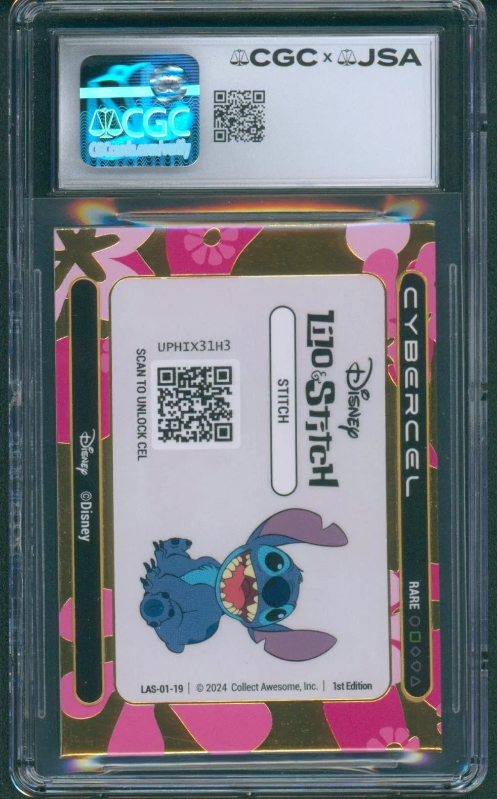 Chris Sanders — Chris Sanders Signed Lilo & Stitch Card Gem Mint 10 Cybercel Auto CGC x JSA SLAB, изображение 2
