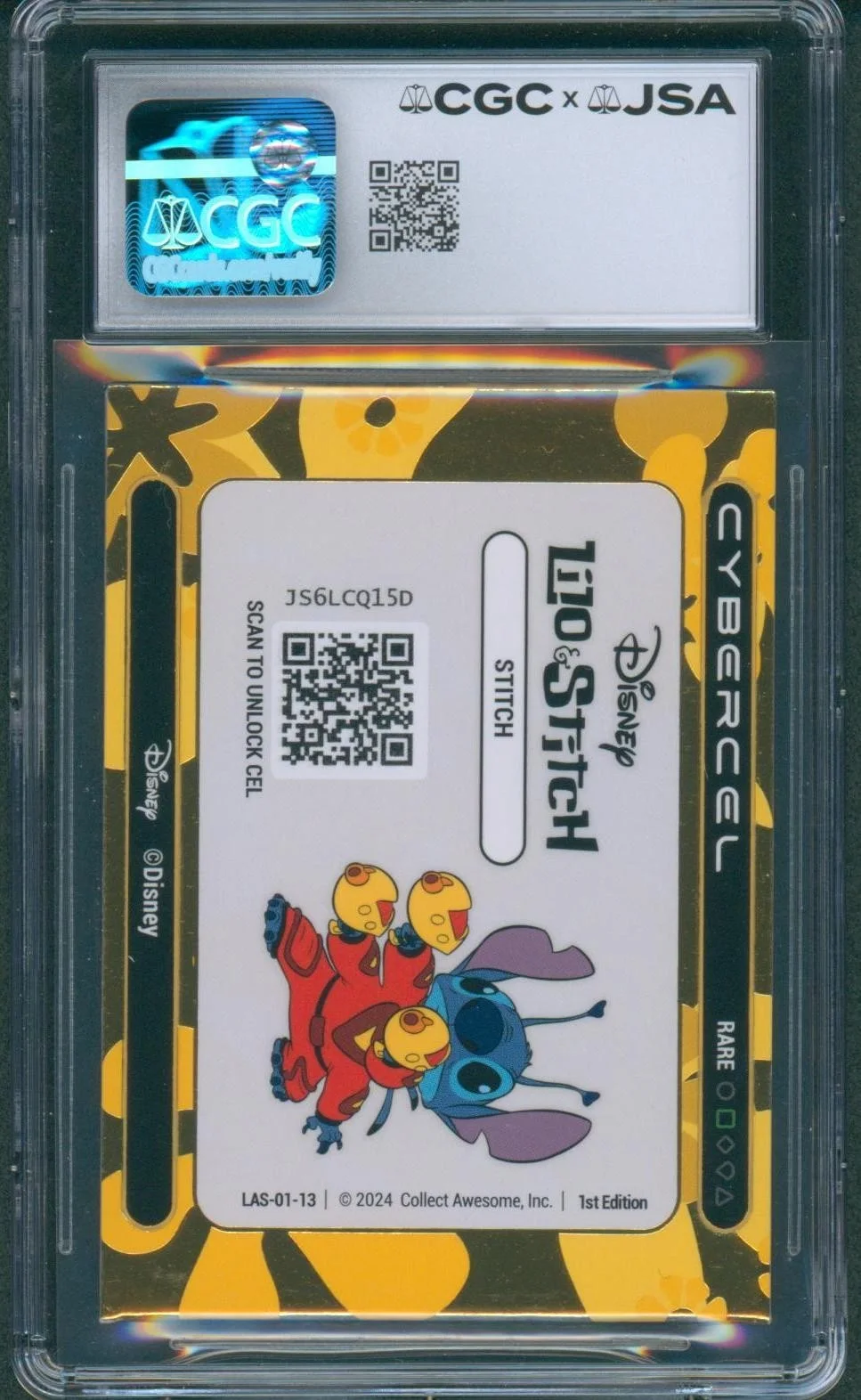 Chris Sanders — Chris Sanders Signed Lilo & Stitch Card Cybercel Autograph CGC x JSA SLAB, image 2