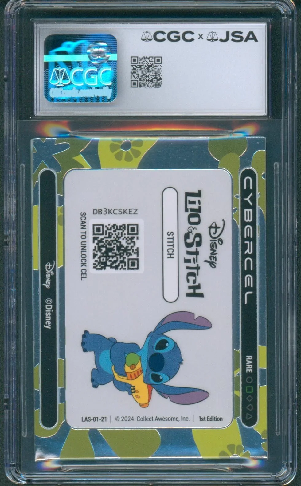 Chris Sanders — Chris Sanders Signed Lilo & Stitch Card Cybercel Autograph CGC x JSA SLAB, image 2