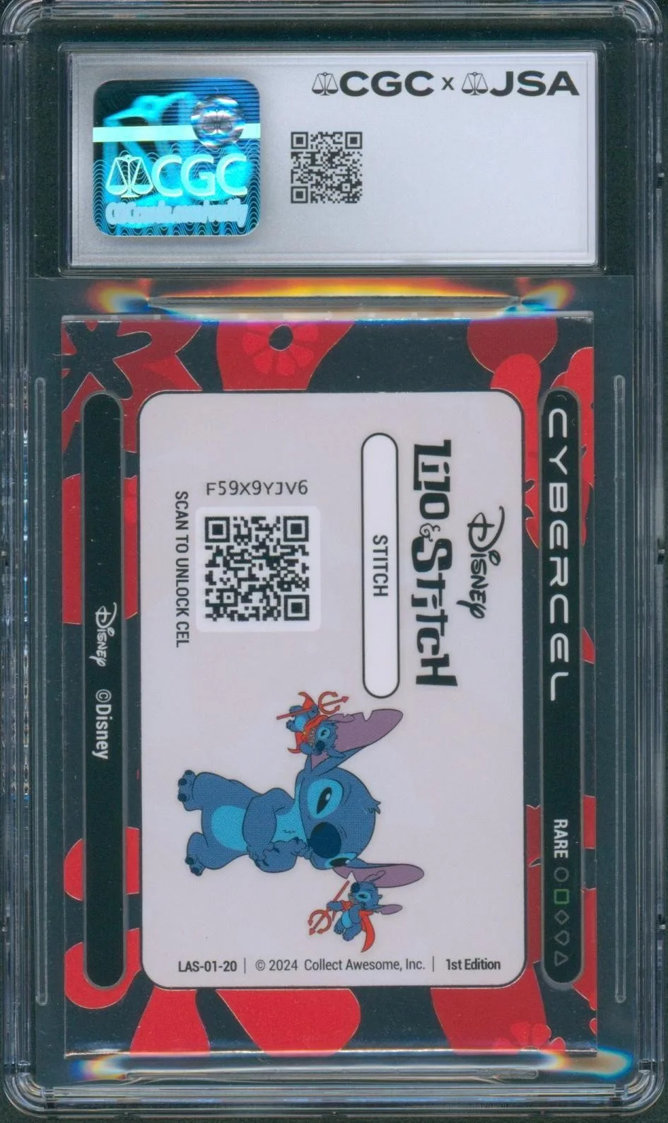 Chris Sanders — Chris Sanders Signed Lilo & Stitch Card Cybercel Autograph CGC x JSA SLAB, изображение 2