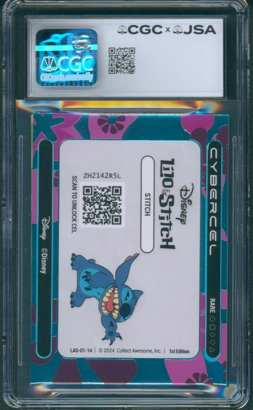 Chris Sanders — Chris Sanders Signed Lilo & Stitch Card Mint 9 Cybercel Autograph CGC x JSA SLAB, image 2