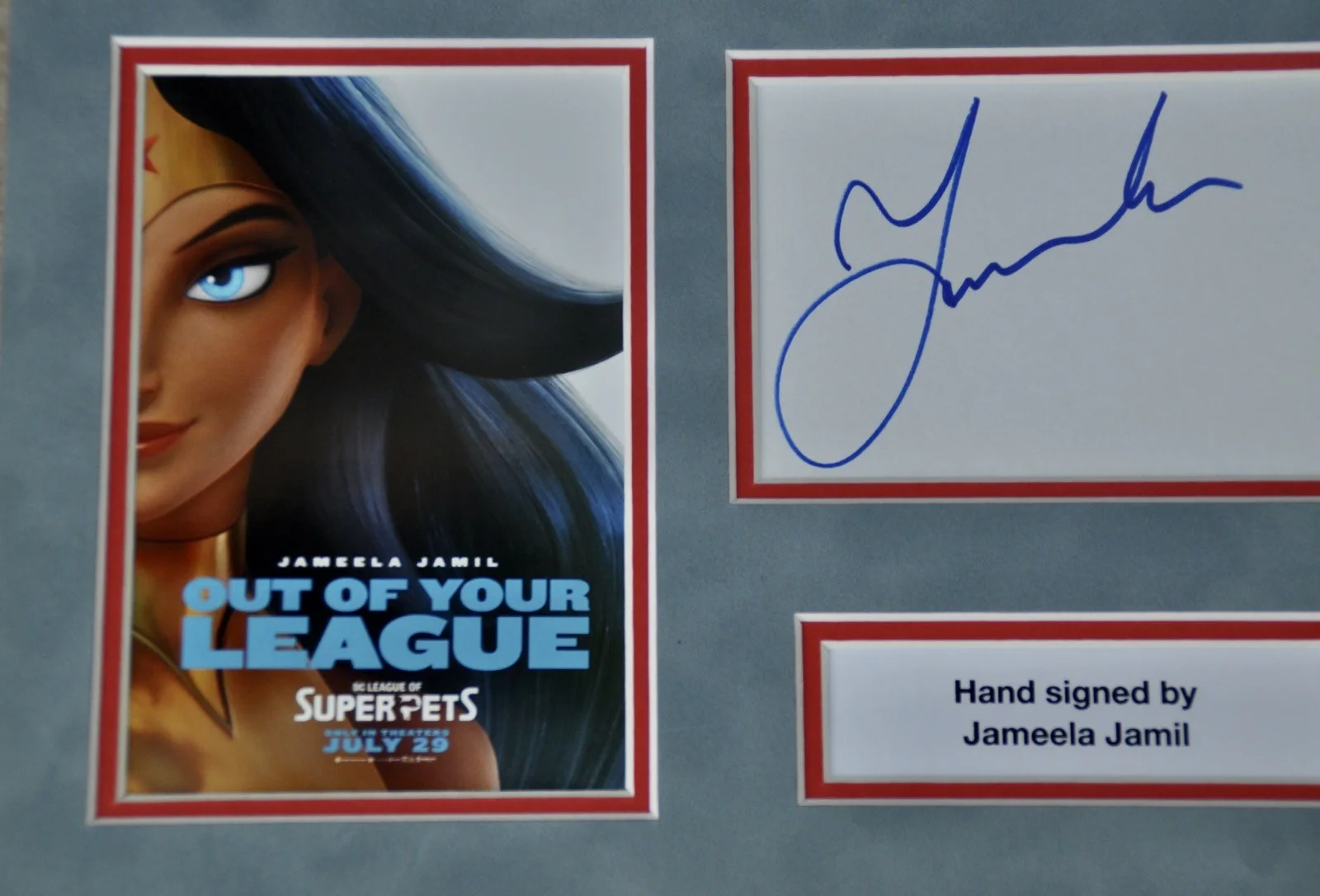 Jameela Jamil Signed Double Mounted A4 Presentation With COA Out Of Your League, image 4