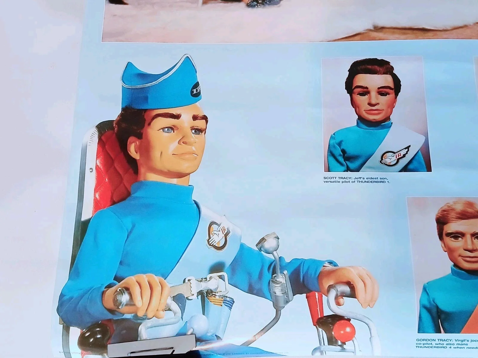 1992 Thunderbirds Cast POSTER Collectable T.v Gerry Anderson Memorabilia Vtg, изображение 3