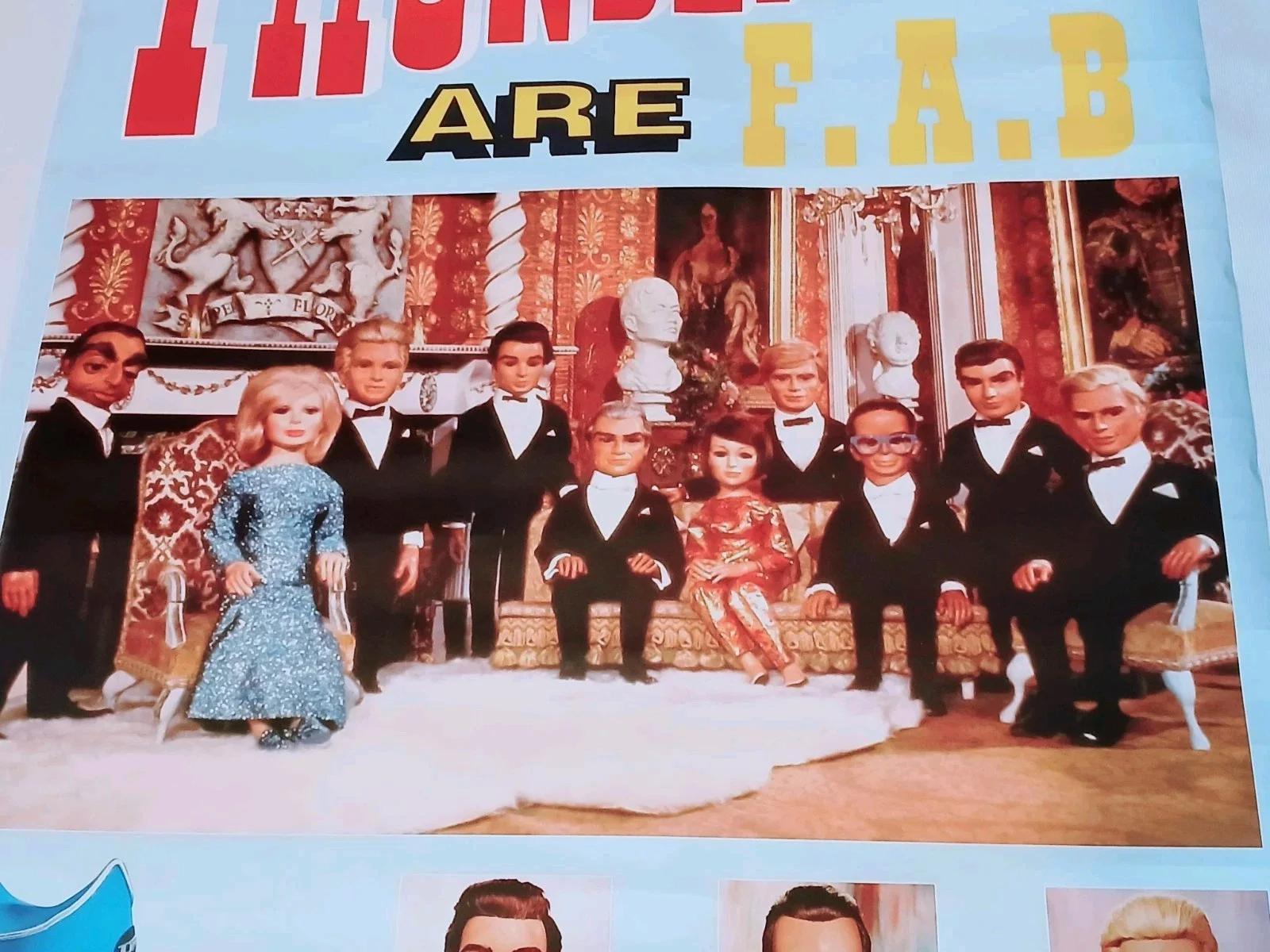1992 Thunderbirds Cast POSTER Collectable T.v Gerry Anderson Memorabilia Vtg, изображение 4