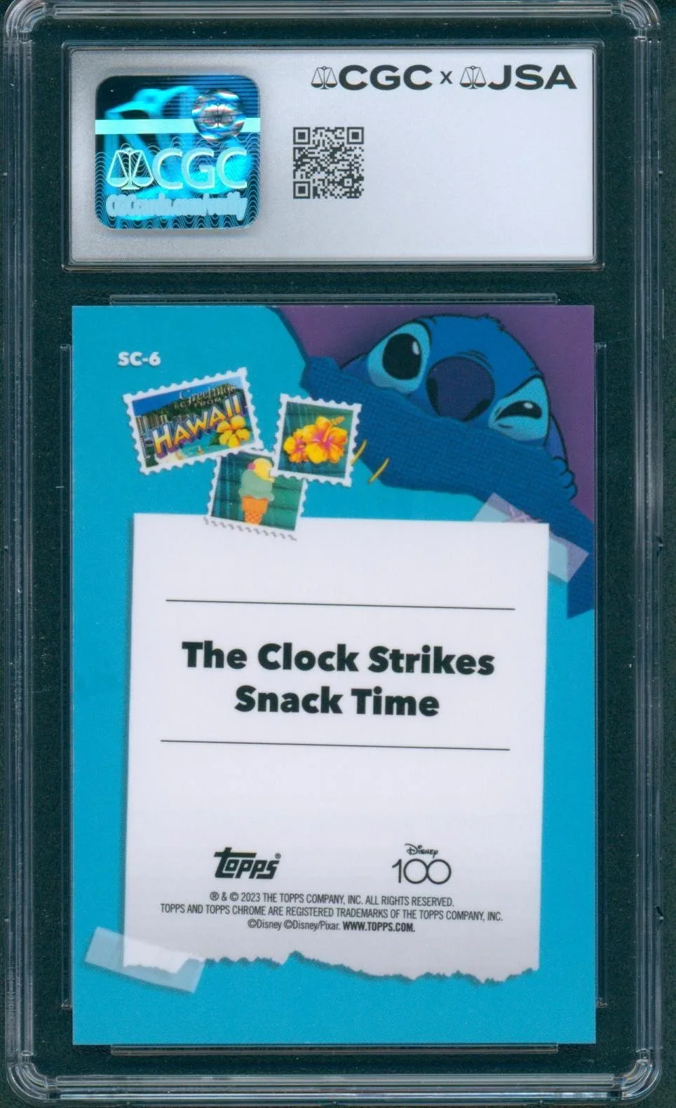 Chris Sanders — Chris Sanders Signed Stitch Card Mint 10 Disney 100 Topps Chrome CGC x JSA SLAB, image 2