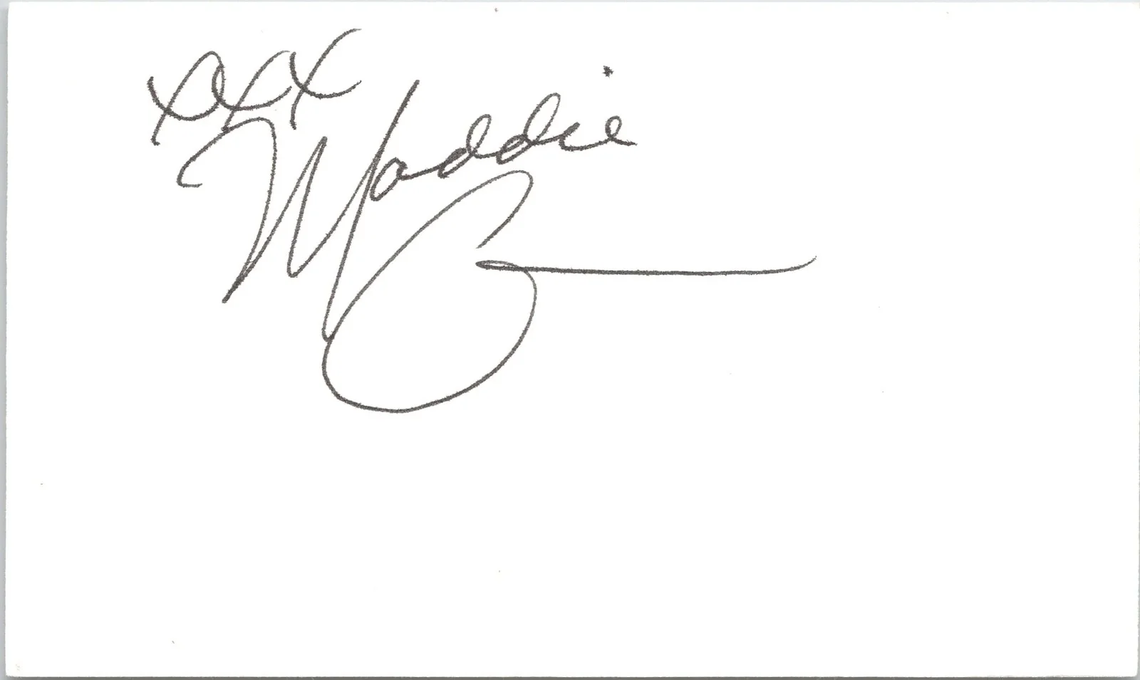 Maddie Corman — Maddie Corman Signed 3x5 Index Card Some Kind Of Wonderful Autographed