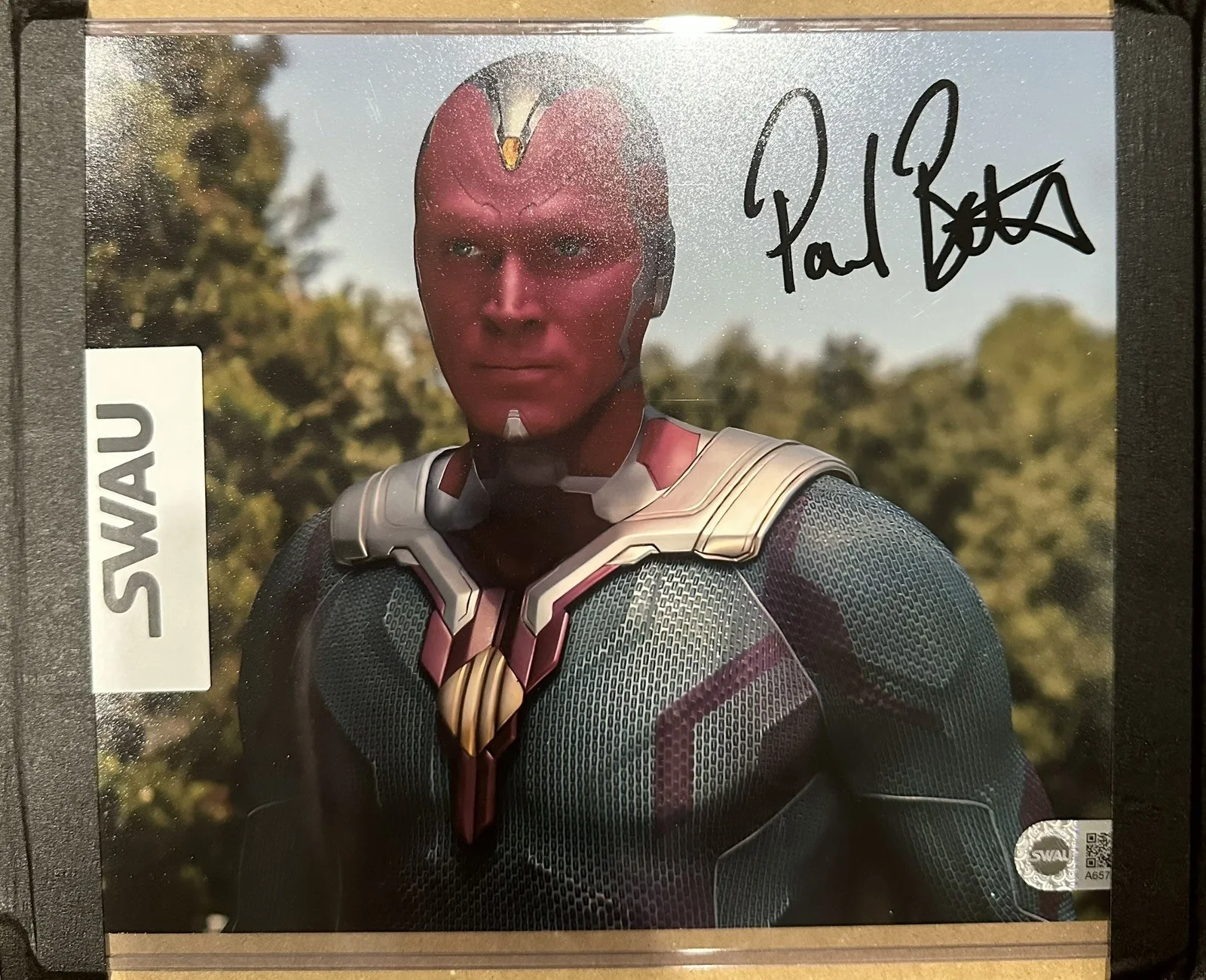 Paul Bettany — Paul Bettany as Vision Avengers Signed 8x10 Autograph SWAU