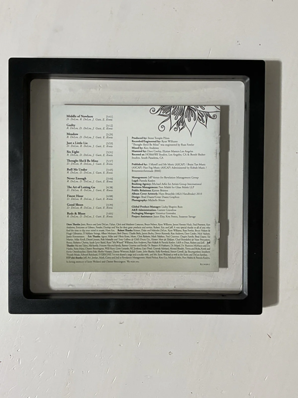 STONE TEMPLE PILOTS AUTOGRAPHED SIGNED FRAMED CD Booklet Self Titled, image 4