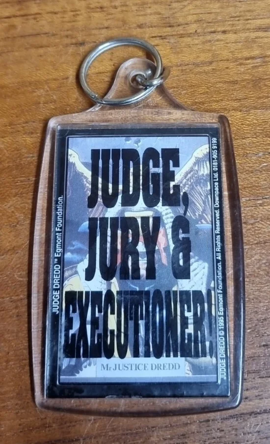 Vintage 1995 Judge Dread Keyring Sylvester Stallone, image 2
