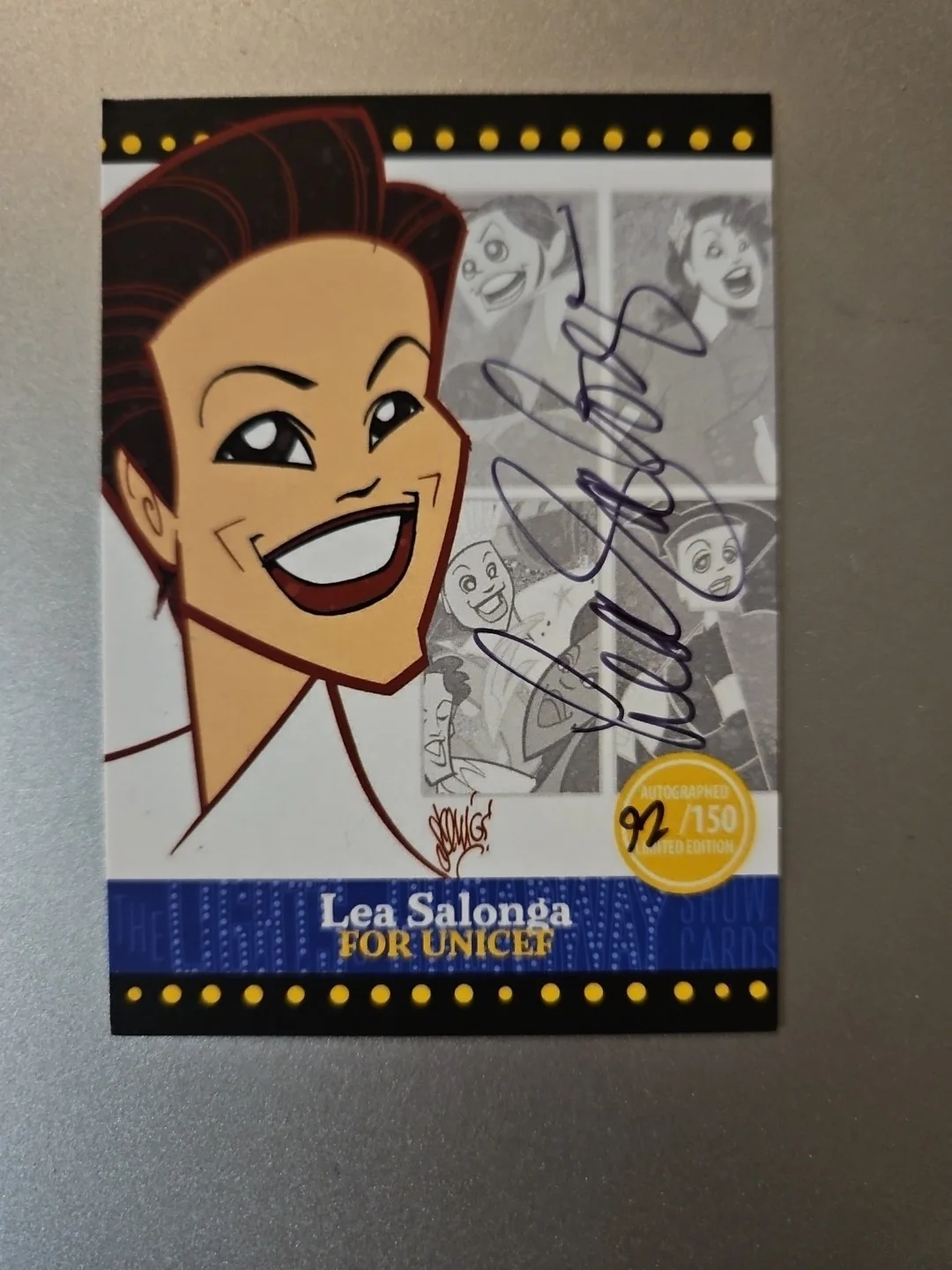 Lea Salonga — 2025 Lea Salonga Signed Lights Of Broadway Card For Unicef #92 Of 150