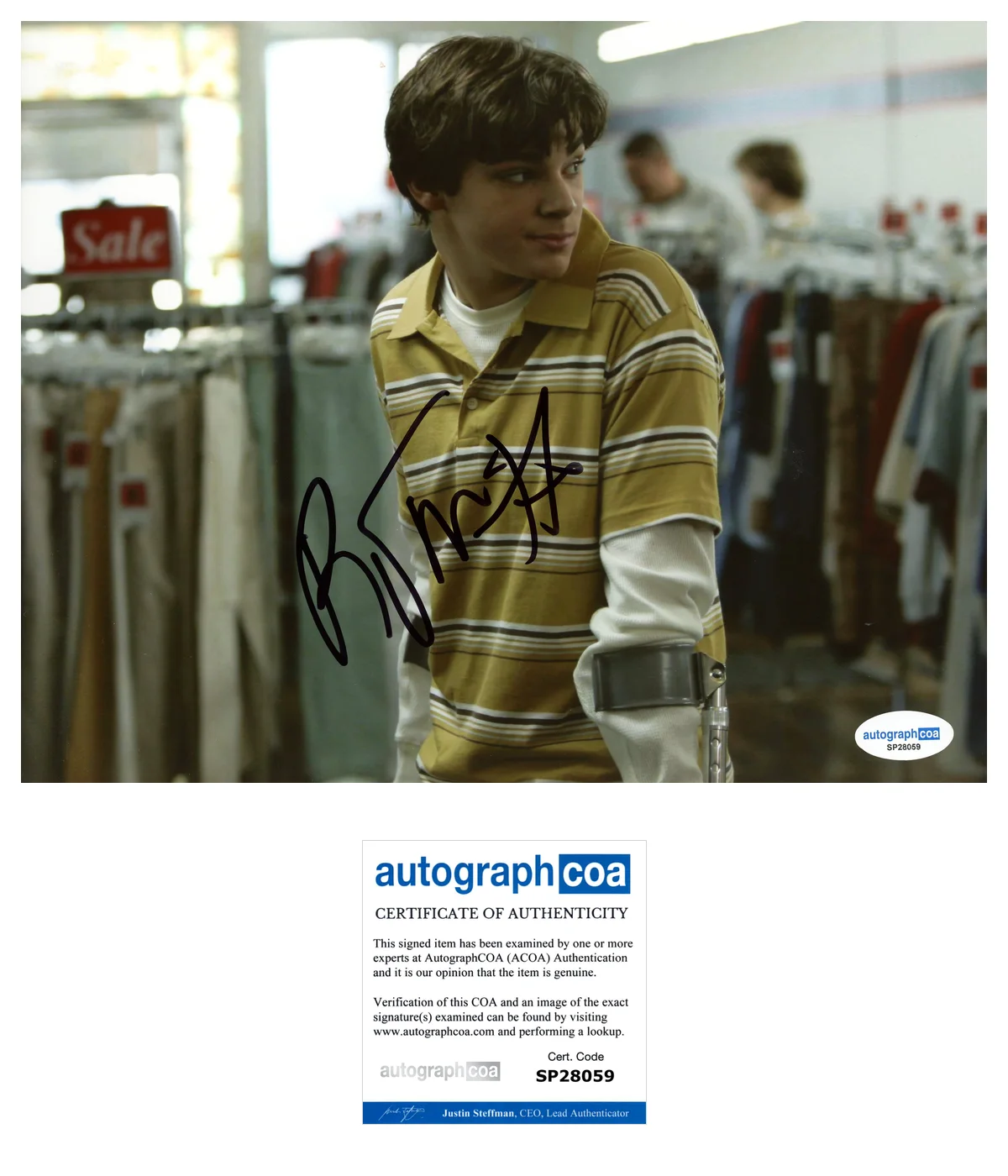 RJ Mitte — RJ Mitte ‘Breaking Bad’ Signed 8x10 Photo ‘Walter White Jr.' ACOA