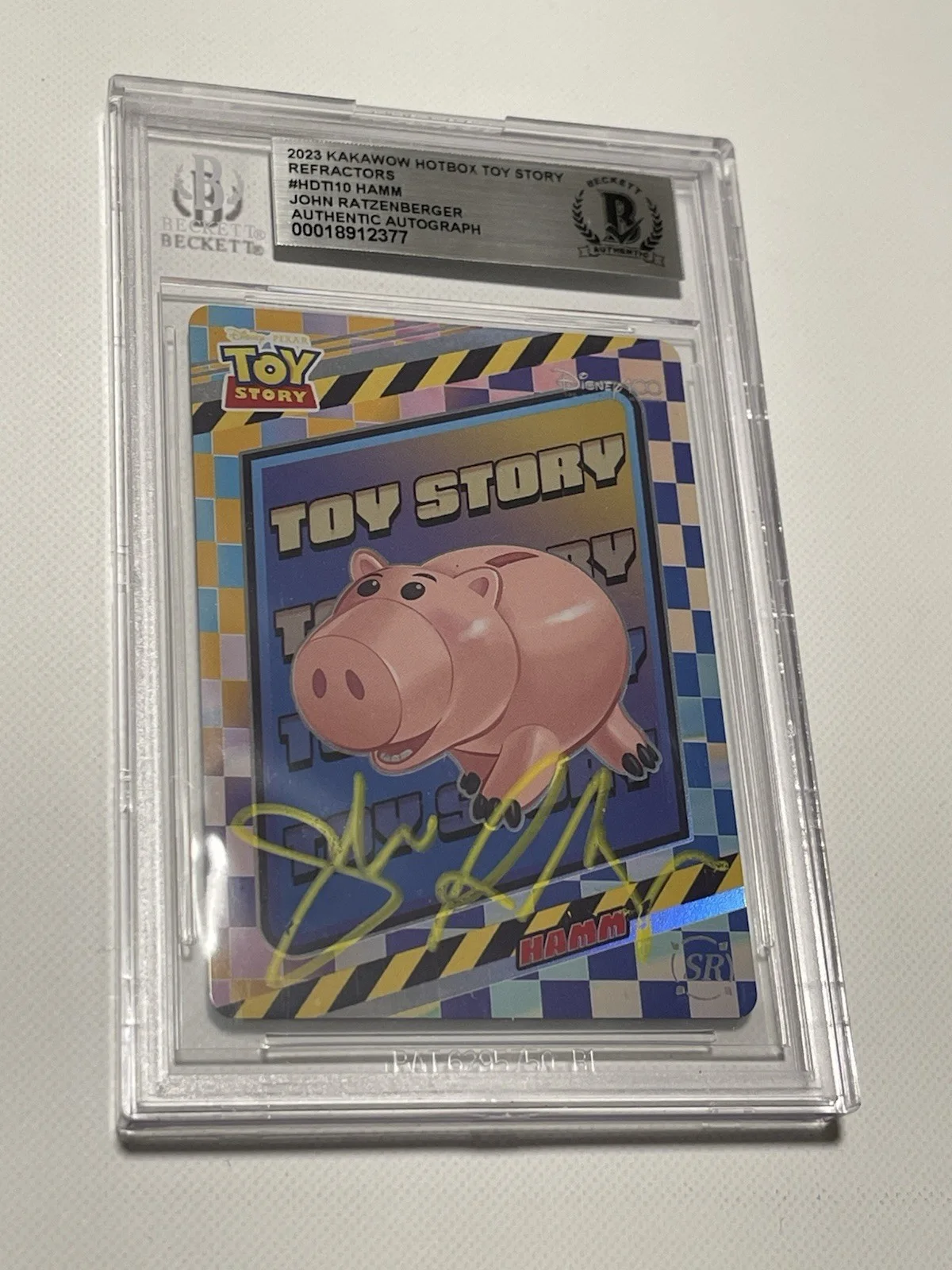 John Ratzenberger — John Ratzenberger Signed Card Disney Toys Story Hamm IP Slabbed Beckett BAS c
