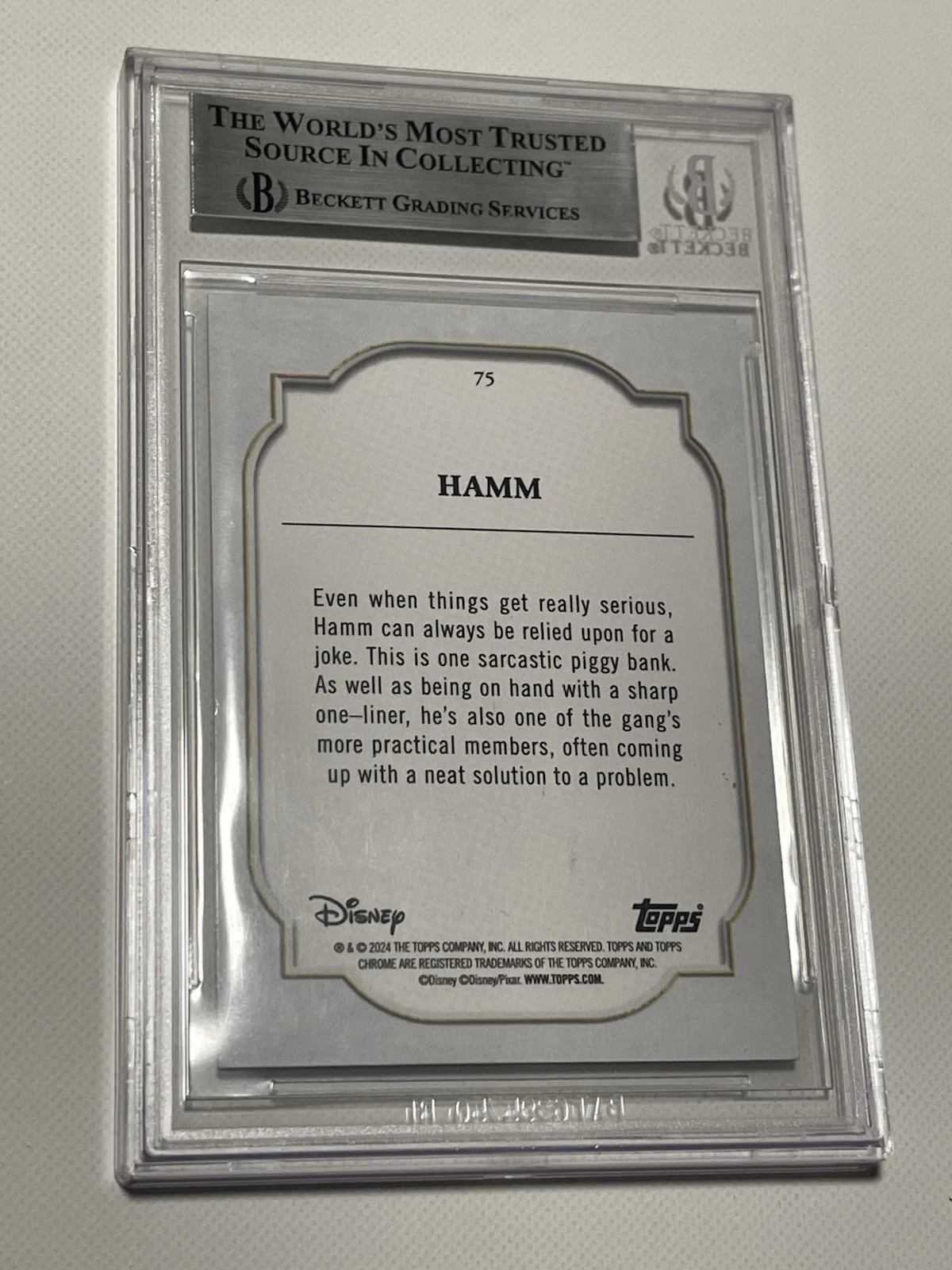 John Ratzenberger — John Ratzenberger Signed Card Disney Toys Story Hamm IP Slabbed Beckett BAS b, изображение 2