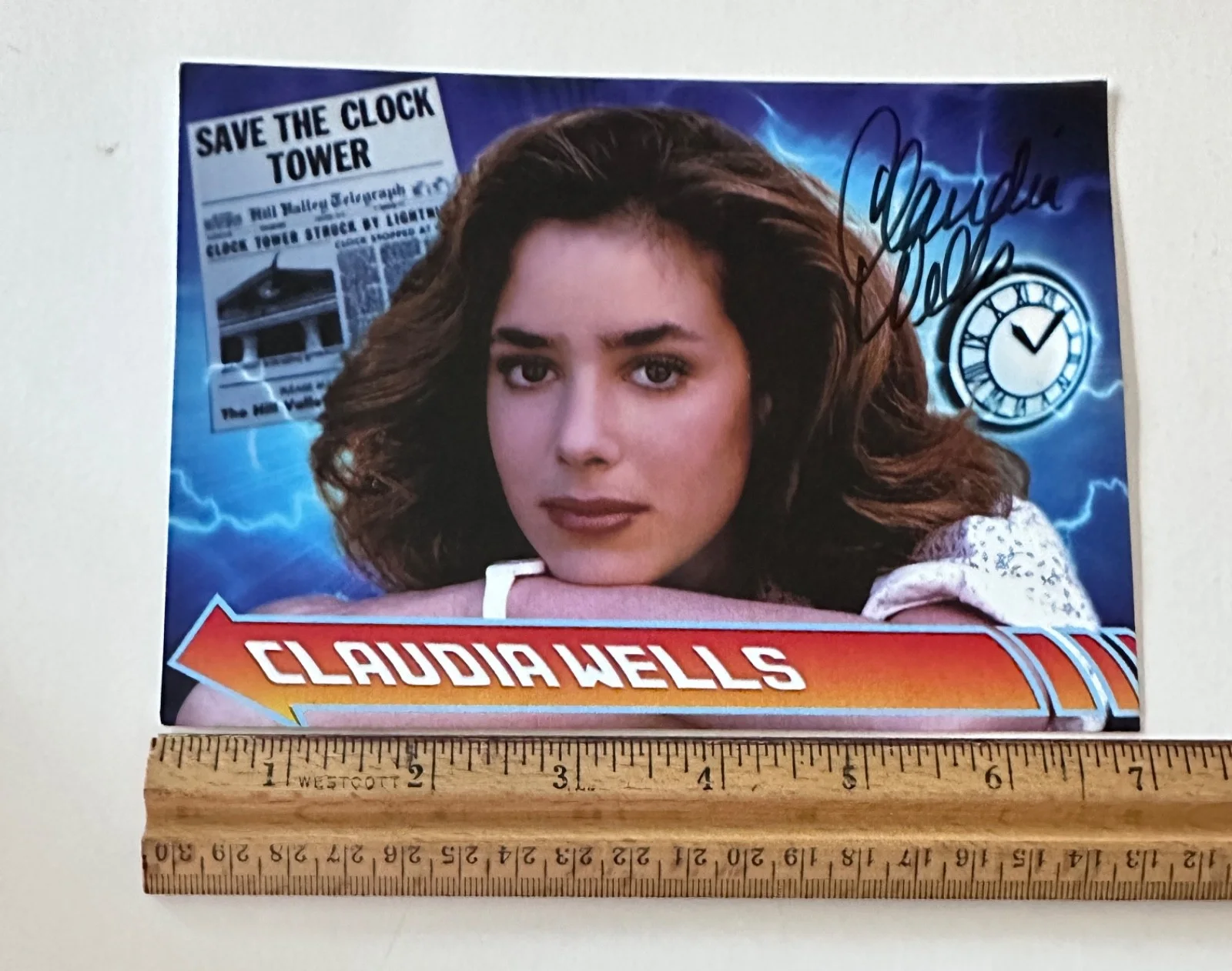 Claudia Wells — CLAUDIA WELLS Signed Photo BACK TO THE FUTURE Autograph w/ COA - Storage Wear, image 2