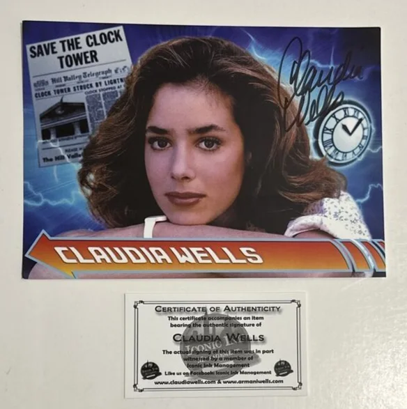 Claudia Wells — CLAUDIA WELLS Signed Photo BACK TO THE FUTURE Autograph w/ COA - Storage Wear, image 4