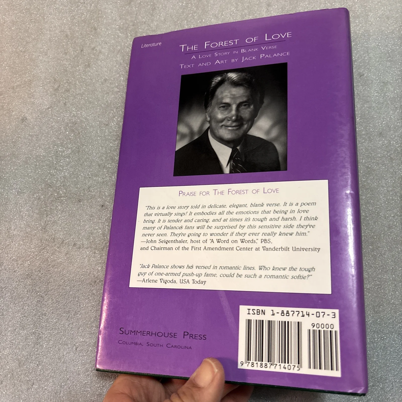 Jack Palance — SIGNED & Personally Inscribed by Jack Palance “The Forest Of Love” (hardcover), изображение 3